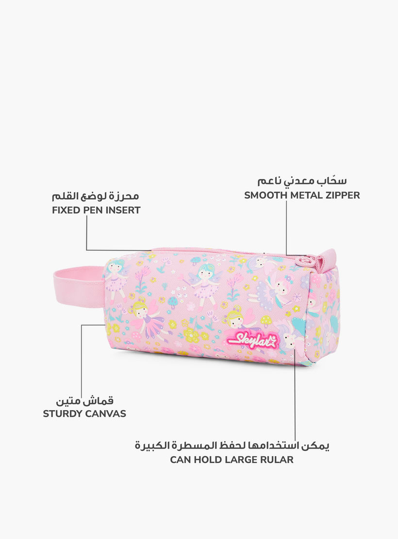 Skylar All-Over Fairy Print Pencil Pouch with Zip Closure-school-stationery-pencilcases-image-6