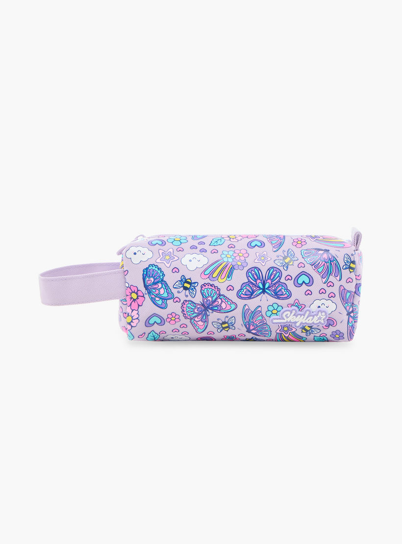 Skylar All-Over Print Pencil Pouch with Zip Closure-school-stationery-pencilcases-image-1
