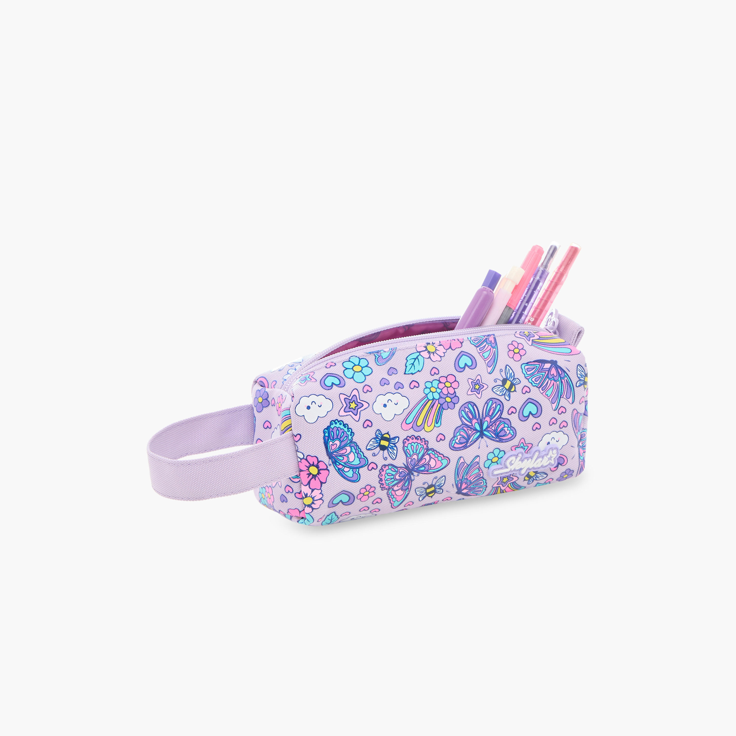 Skylar All-Over Print Pencil Pouch with Zip Closure-school-stationery-pencilcases-image-8