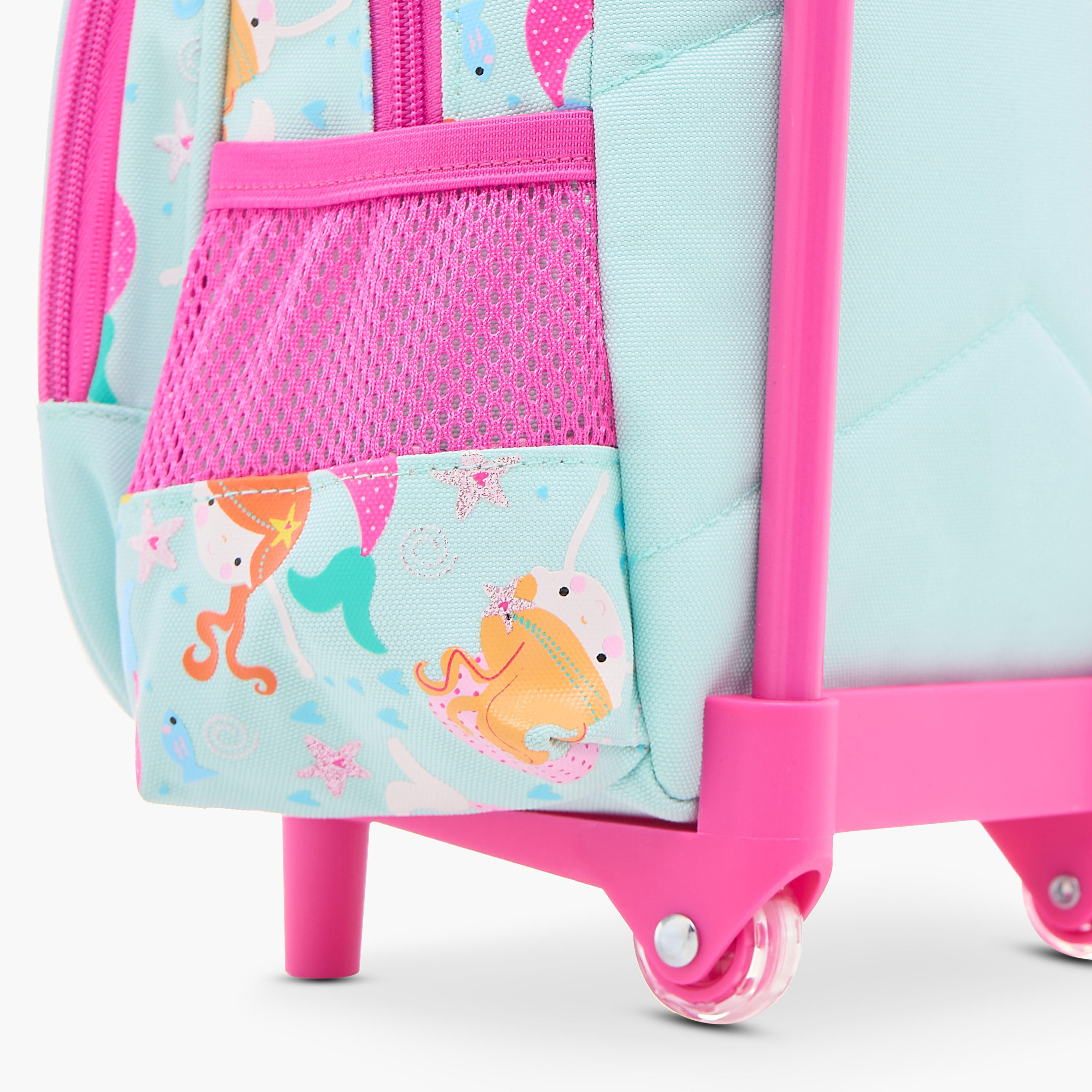 شنطة ترولي 10 بوصة بطبعات حورية البحر ومقبض قابل للسحب من سكايلر - 24x13x27 سم-school-bagsandbackpacks-trolleybags-image-8