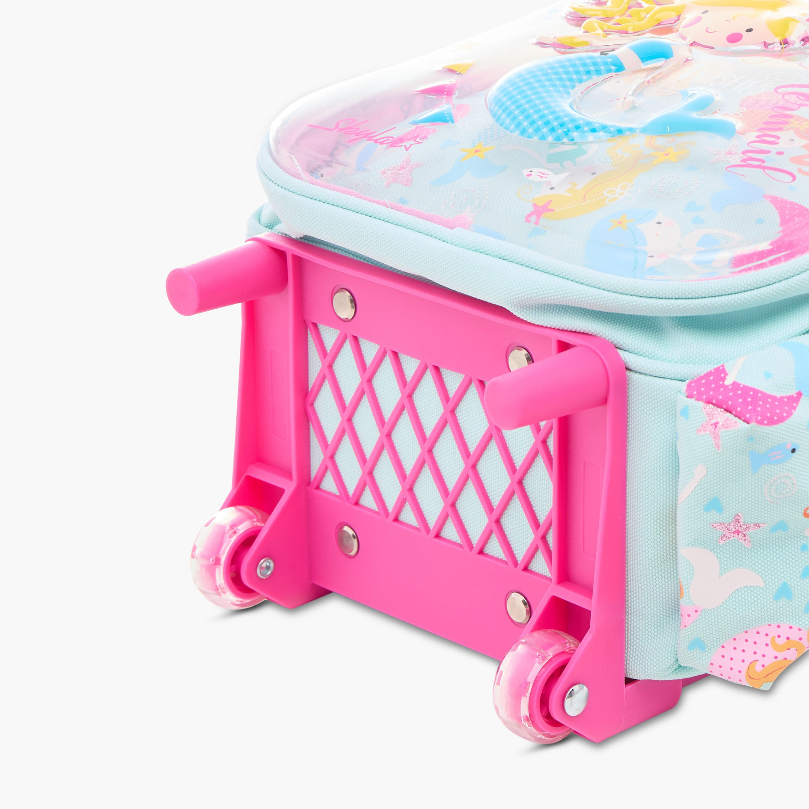 شنطة ترولي 10 بوصة بطبعات حورية البحر ومقبض قابل للسحب من سكايلر - 24x13x27 سم-school-bagsandbackpacks-trolleybags-image-9
