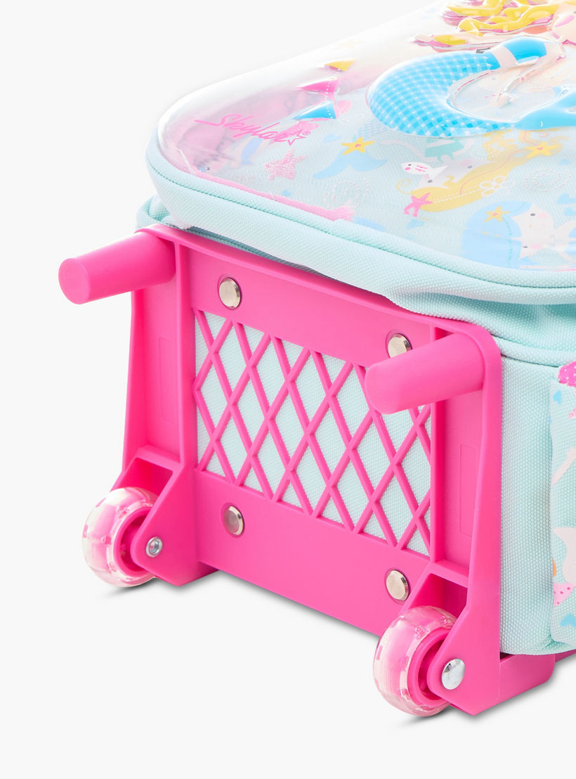شنطة ترولي 10 بوصة بطبعات حورية البحر ومقبض قابل للسحب من سكايلر - 24x13x27 سم-school-bagsandbackpacks-trolleybags-image-9