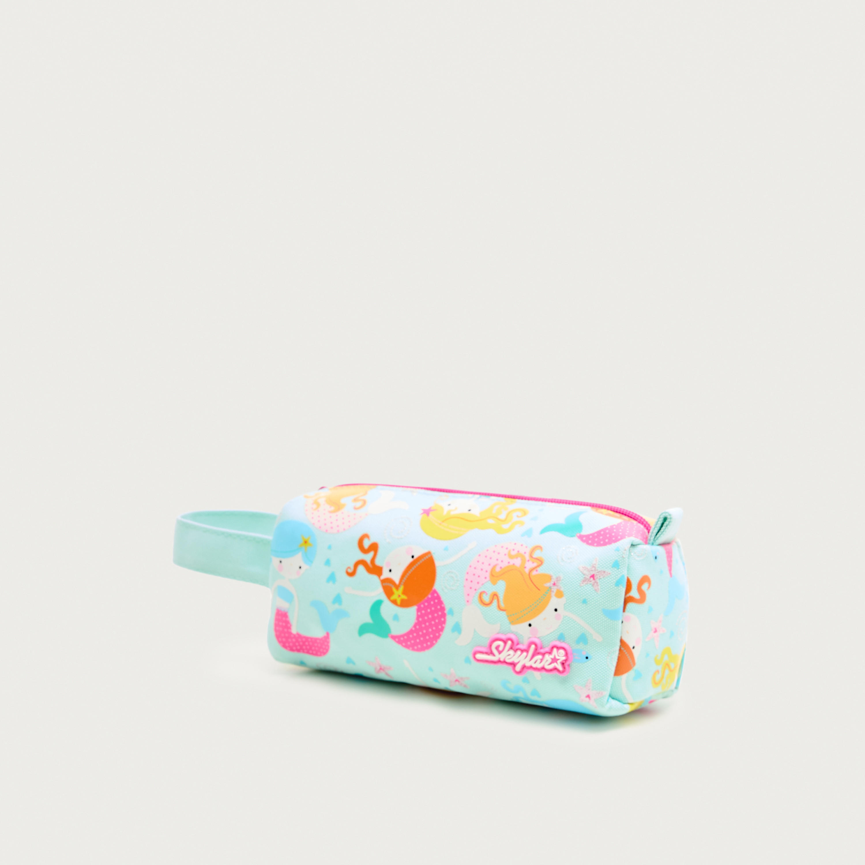 Skylar Mermaid Print Pencil Pouch with Sticker-school-stationery-pencilcases-image-2