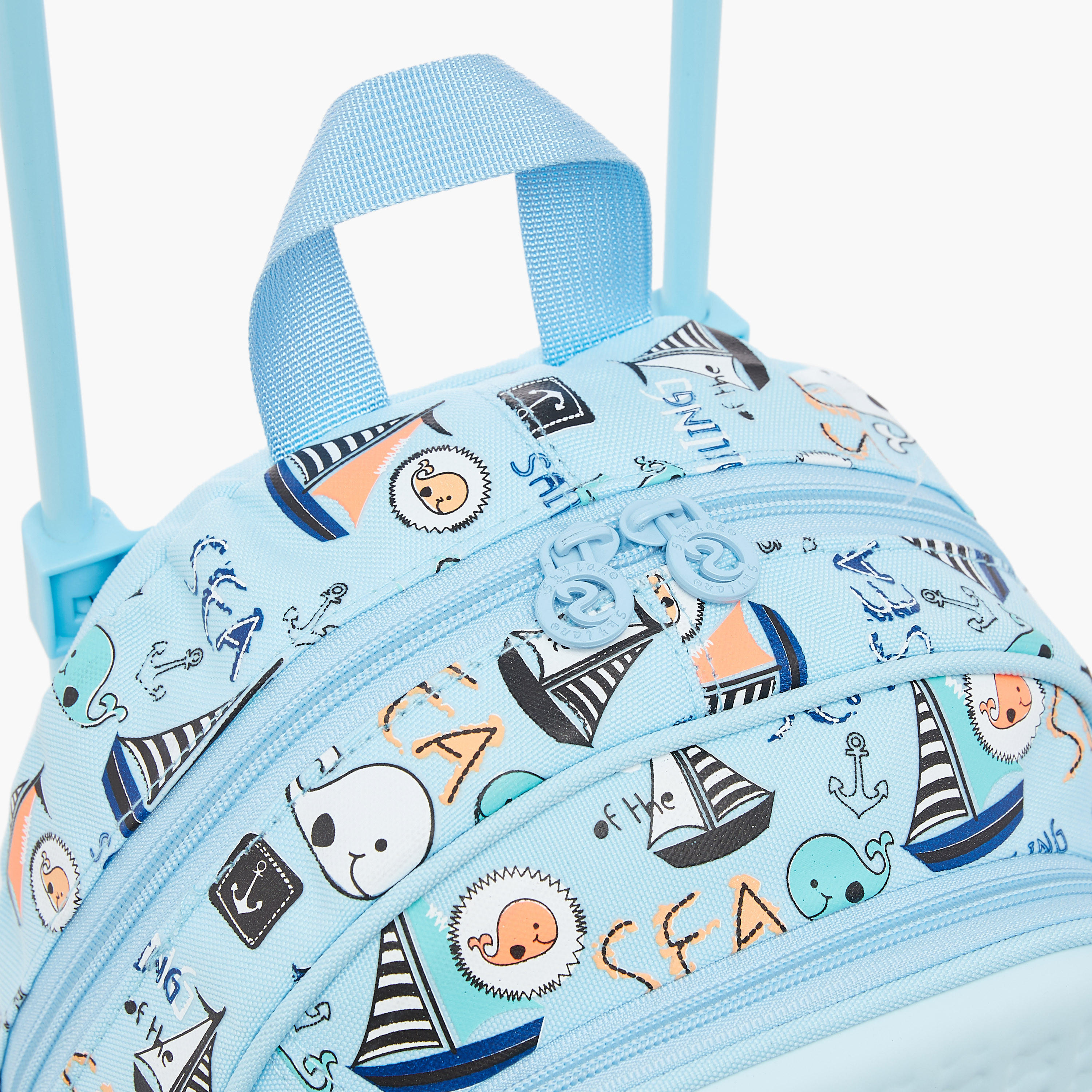 Skylar 10-inch Sea Print Trolley Backpack With Retractable Handle - 24x13x27 cms-school-bagsandbackpacks-trolleybags-image-7