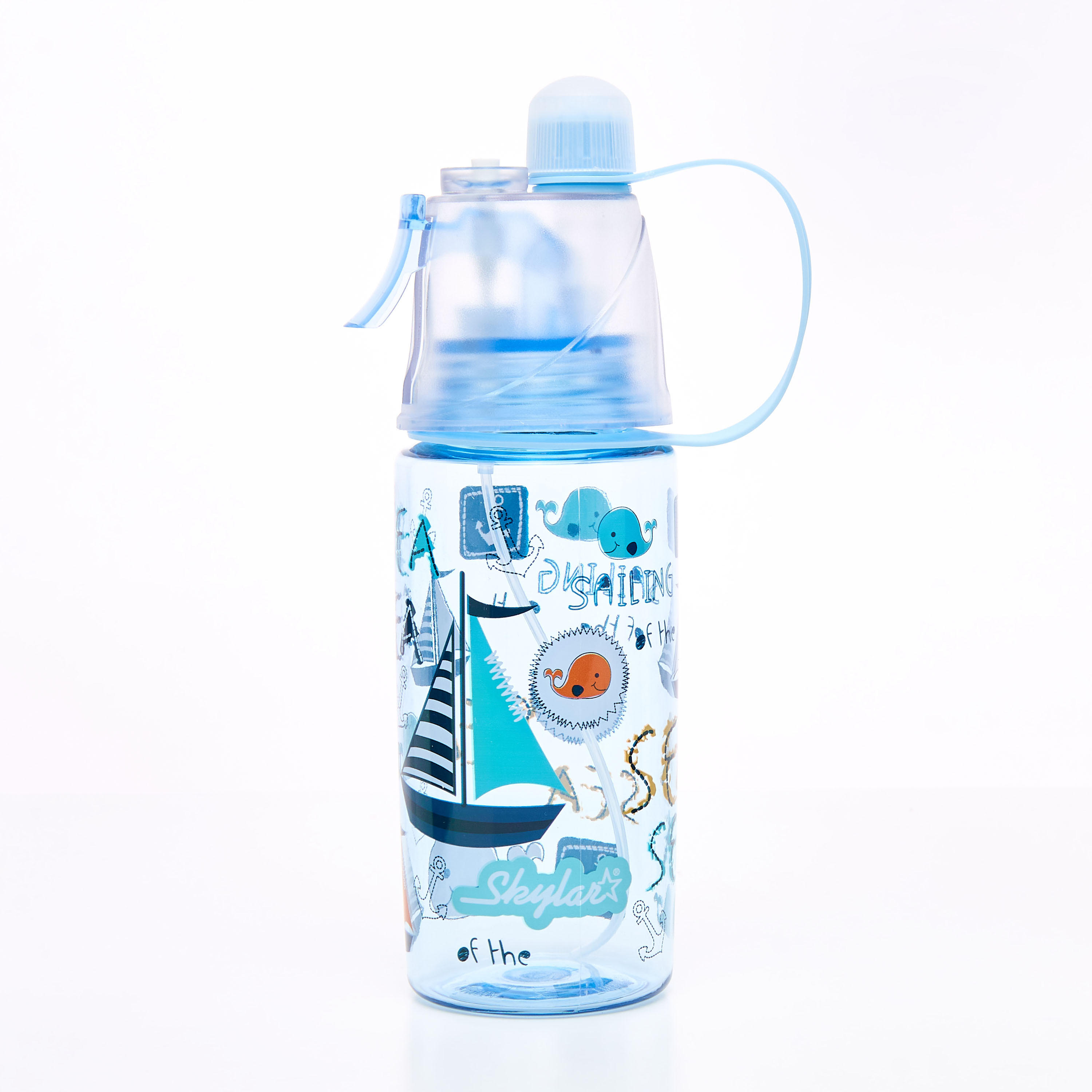 Skylar Gamer Print Sipper Water Bottle with Side Handle - 600 ml-school-waterbottles-image-1