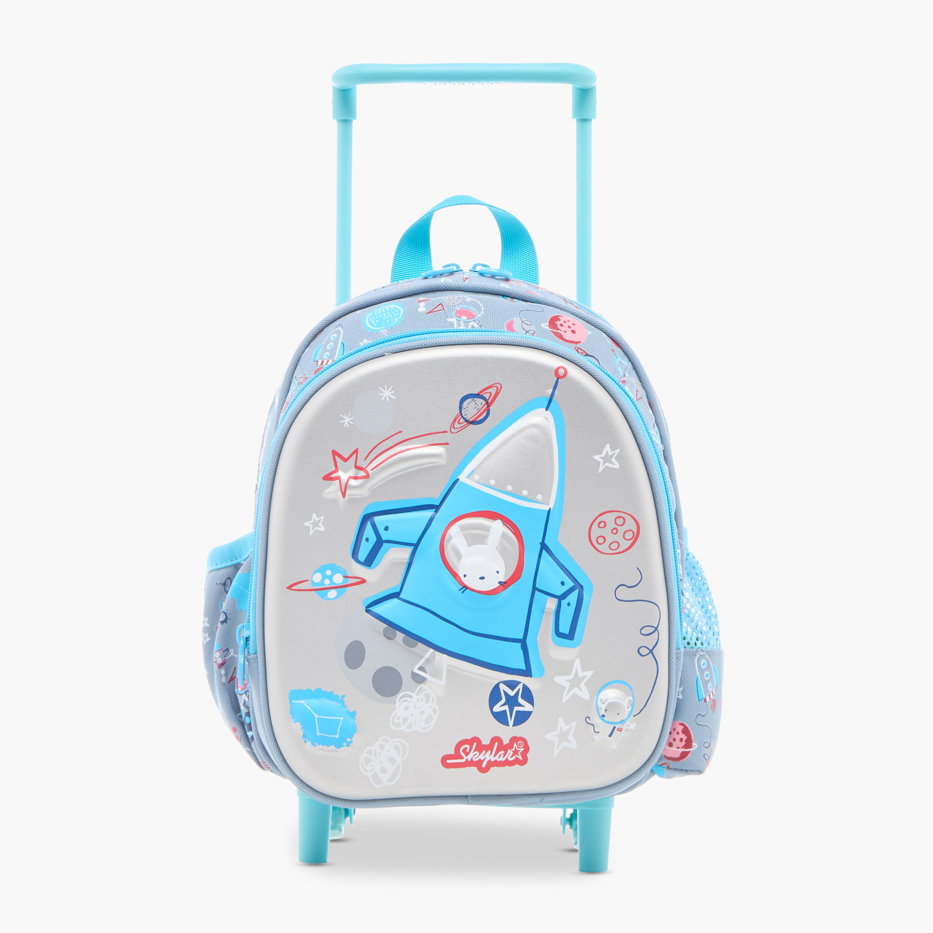 Skylar Space Print 10-inch Trolley Bag with Retractable Handle - 24x13x27 cms-school-bagsandbackpacks-trolleybags-image-1