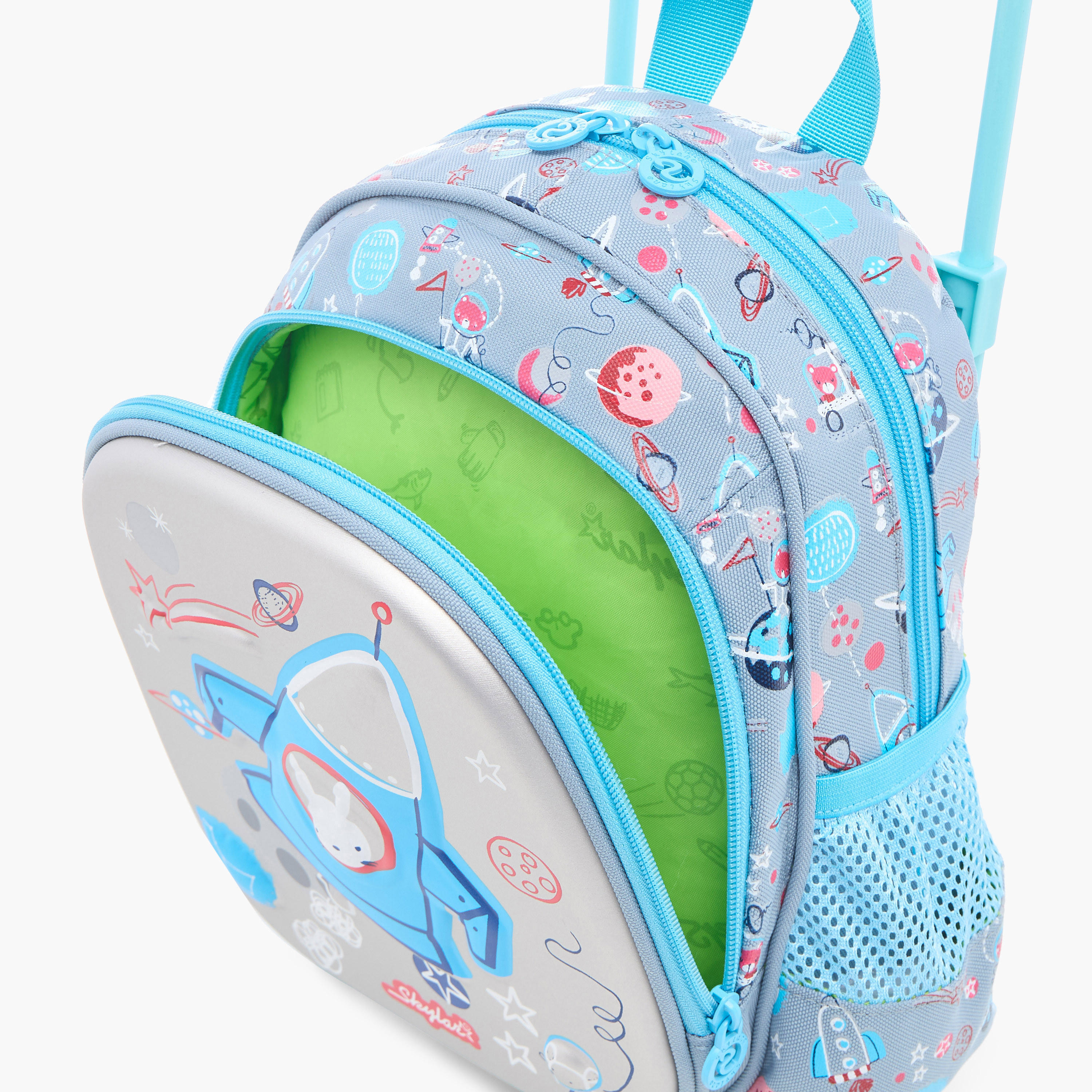 Skylar Space Print 10-inch Trolley Bag with Retractable Handle - 24x13x27 cms-school-bagsandbackpacks-trolleybags-image-10