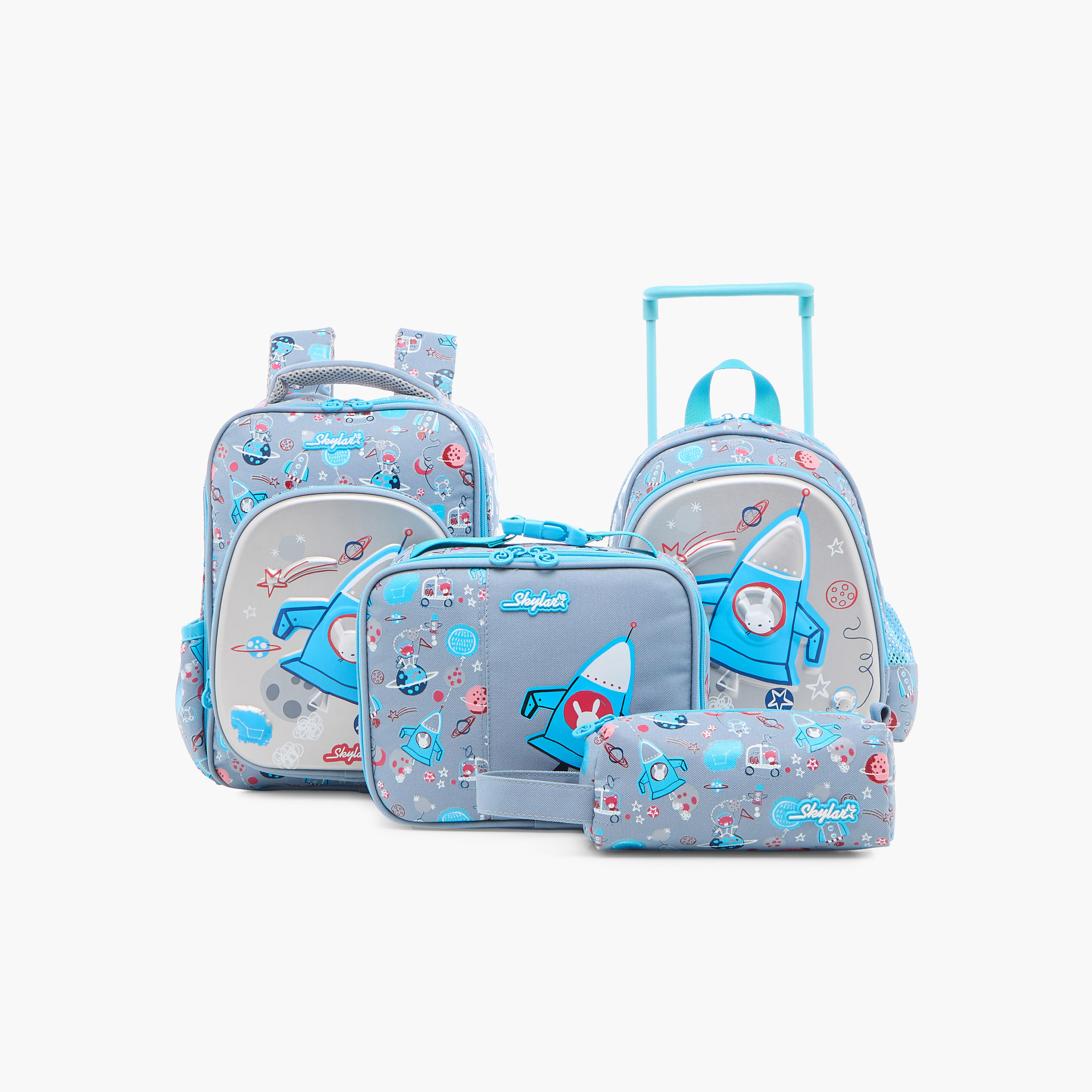Skylar Space Print 10-inch Trolley Bag with Retractable Handle - 24x13x27 cms-school-bagsandbackpacks-trolleybags-image-13