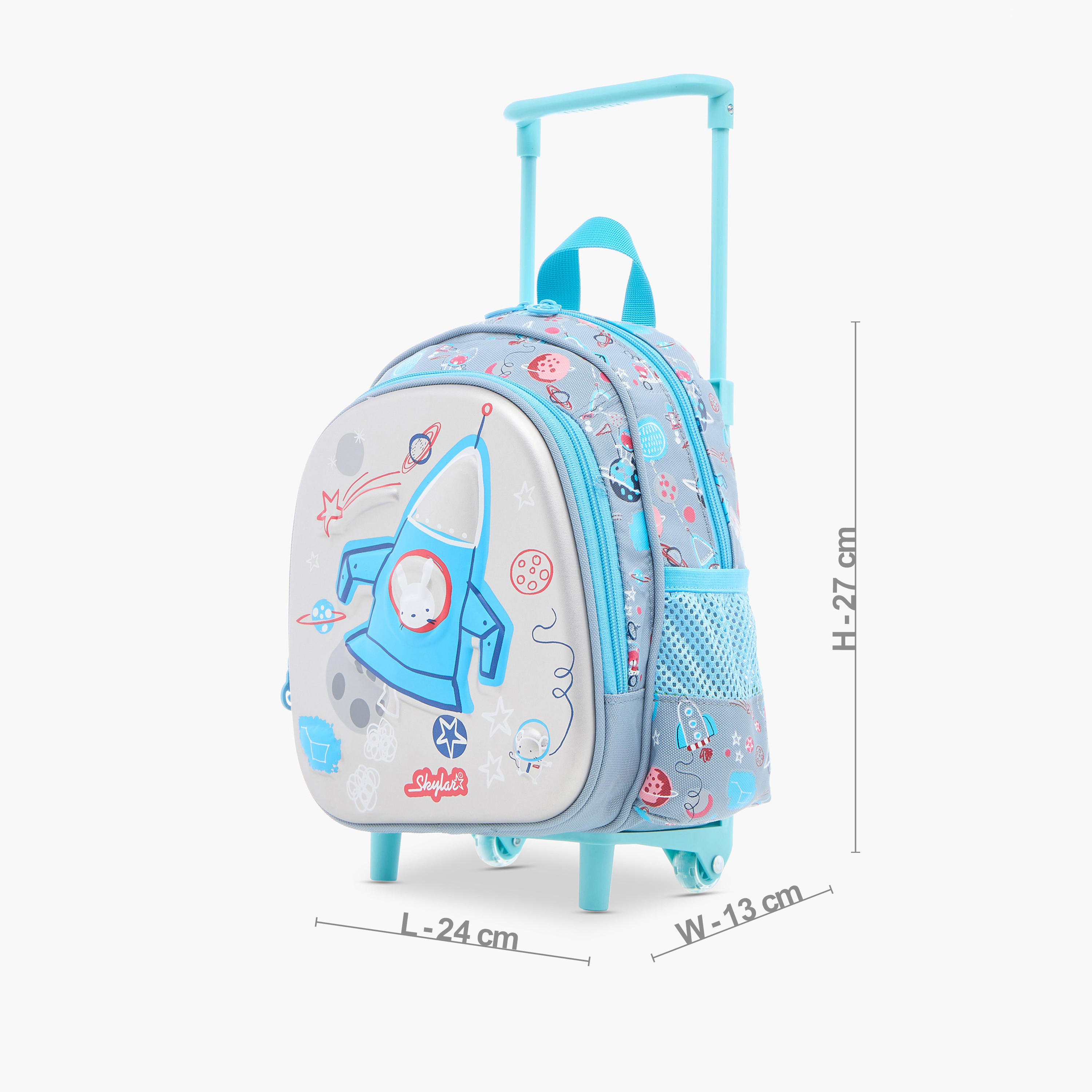 Skylar Space Print 10-inch Trolley Bag with Retractable Handle - 24x13x27 cms-school-bagsandbackpacks-trolleybags-image-2