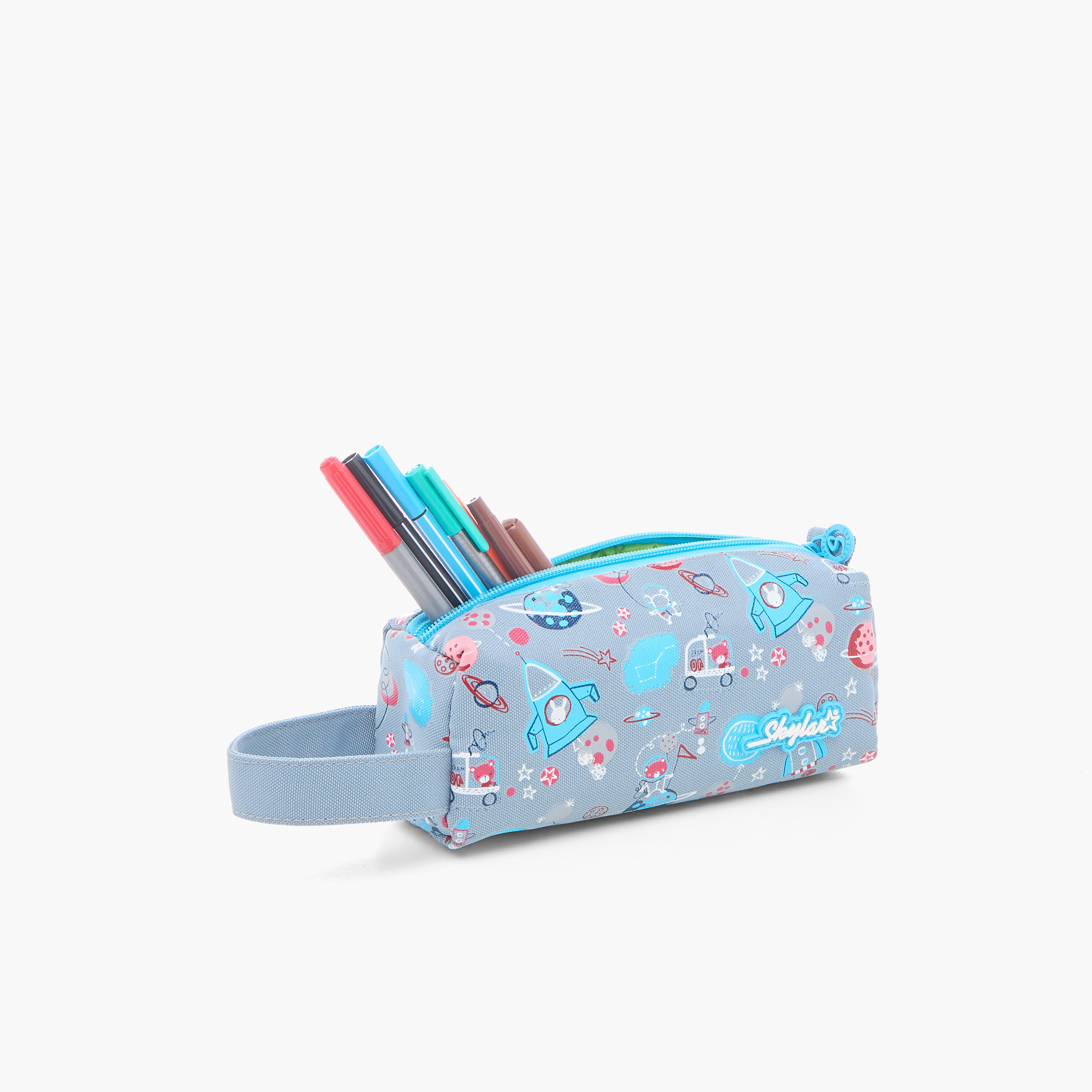 مقلمة بطبعات فضاء وسحاب إغلاق وفتحة ملصق من سكايلر-school-stationery-pencilcases-image-6