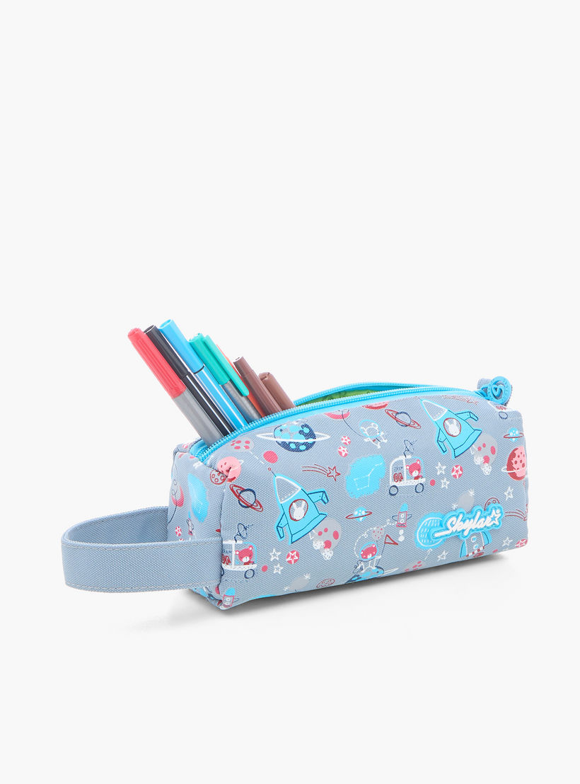 مقلمة بطبعات فضاء وسحاب إغلاق وفتحة ملصق من سكايلر-school-stationery-pencilcases-image-6