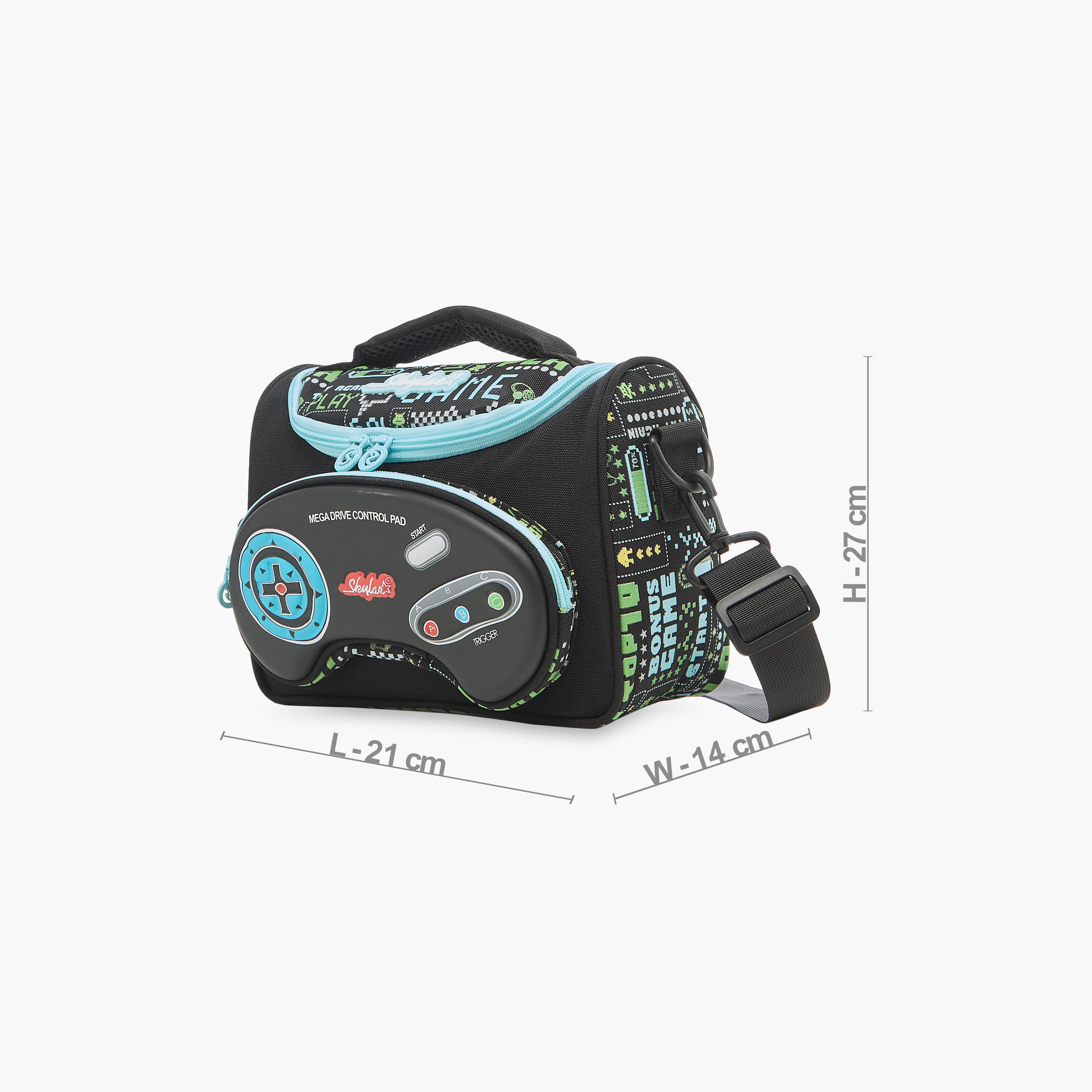 Skylar Game Print Lunch Bag with Zip Closure-school-lunchessentials-lunchbags-image-2