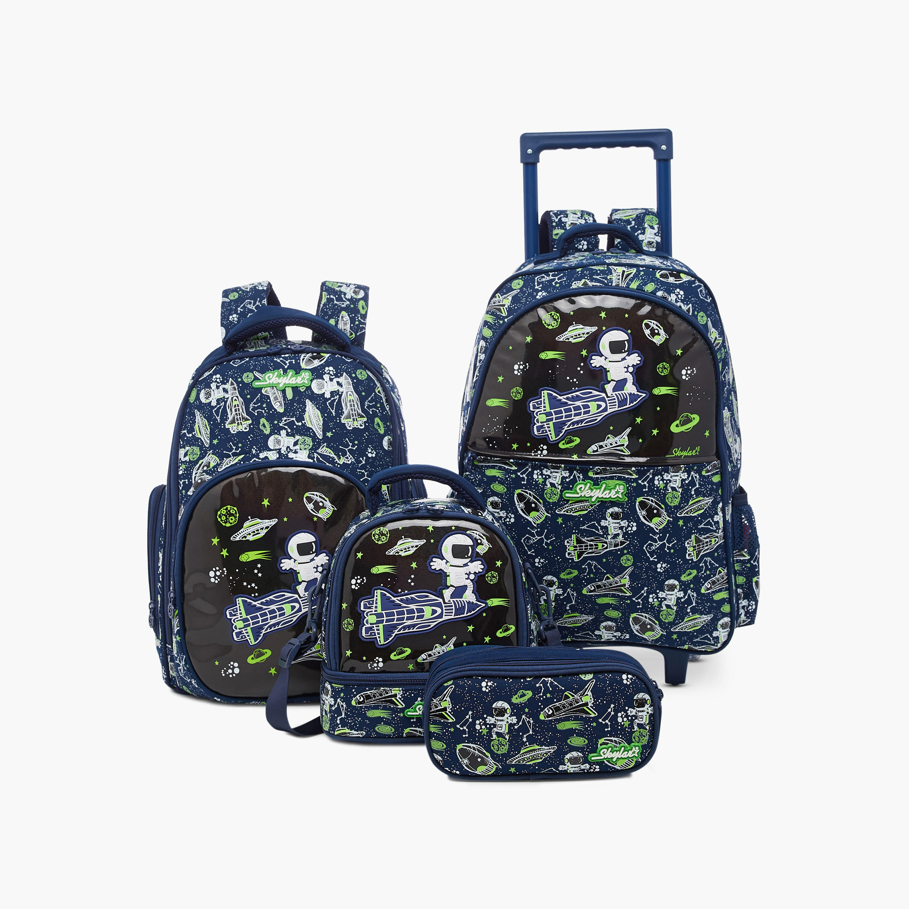 Skylar Glow in the Dark Space Print Lunch Bag with Zip Closure-school-lunchessentials-lunchbags-image-9