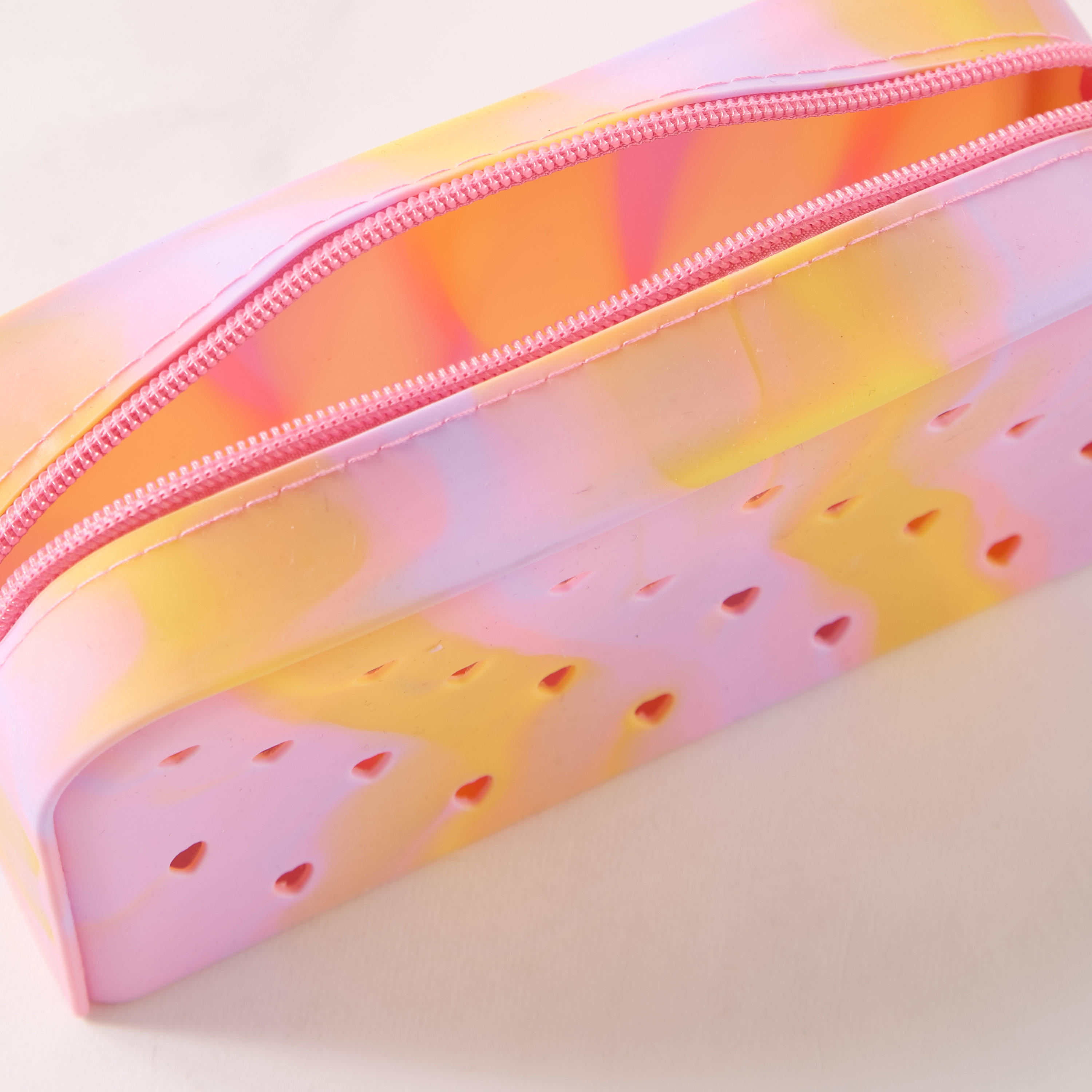 Heart Textured Pencil Pouch with 6 Jibbitz Charms-school-stationery-pencilcases-image-4