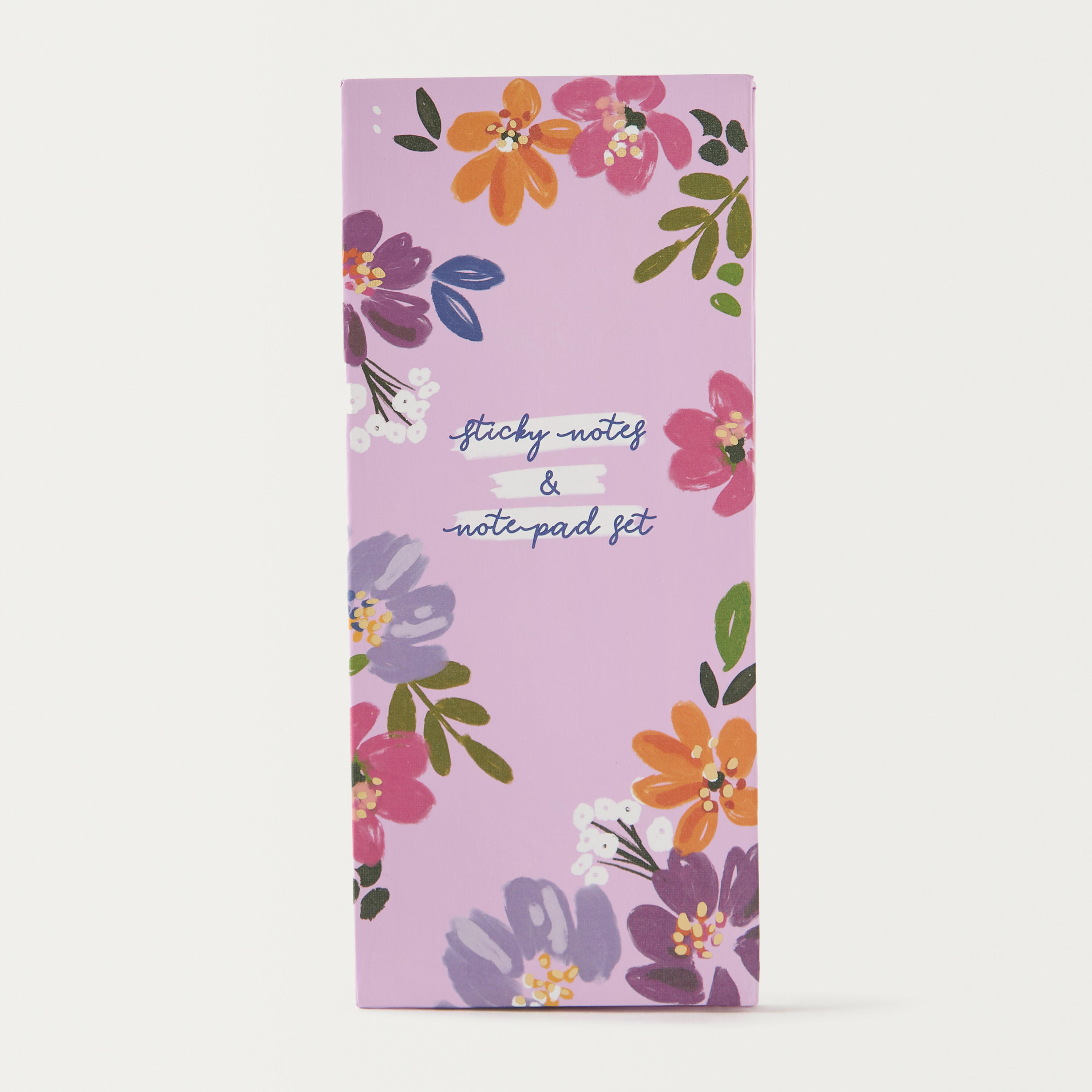 Floral Print Notepad with Stickers-school-stationery-notebooks-image-1