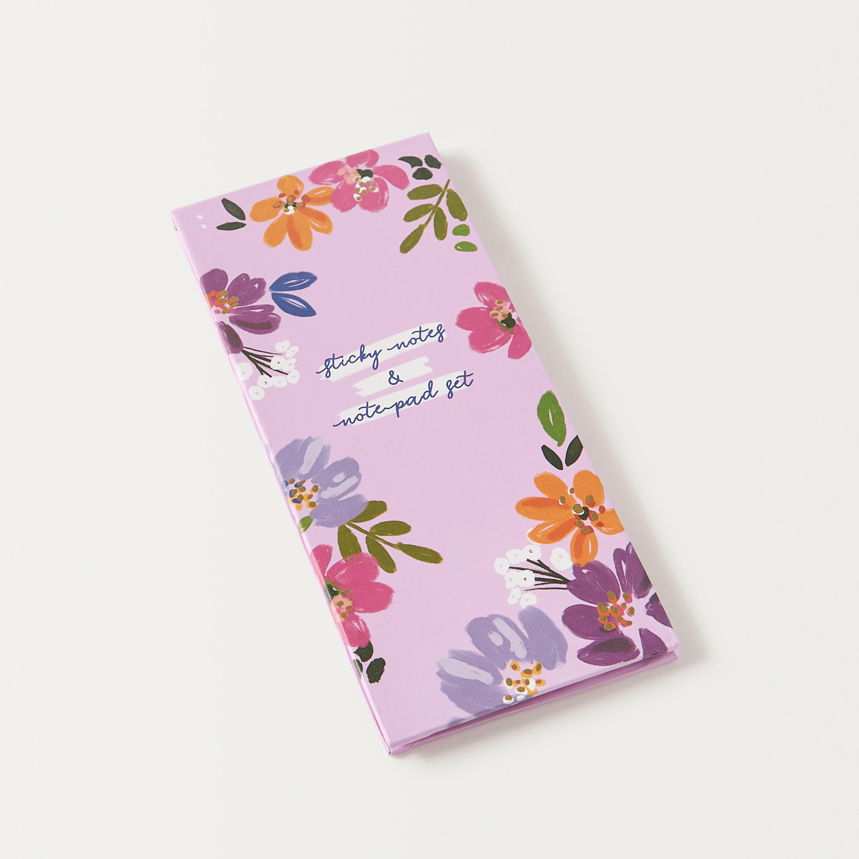 Floral Print Notepad with Stickers-school-stationery-notebooks-image-2
