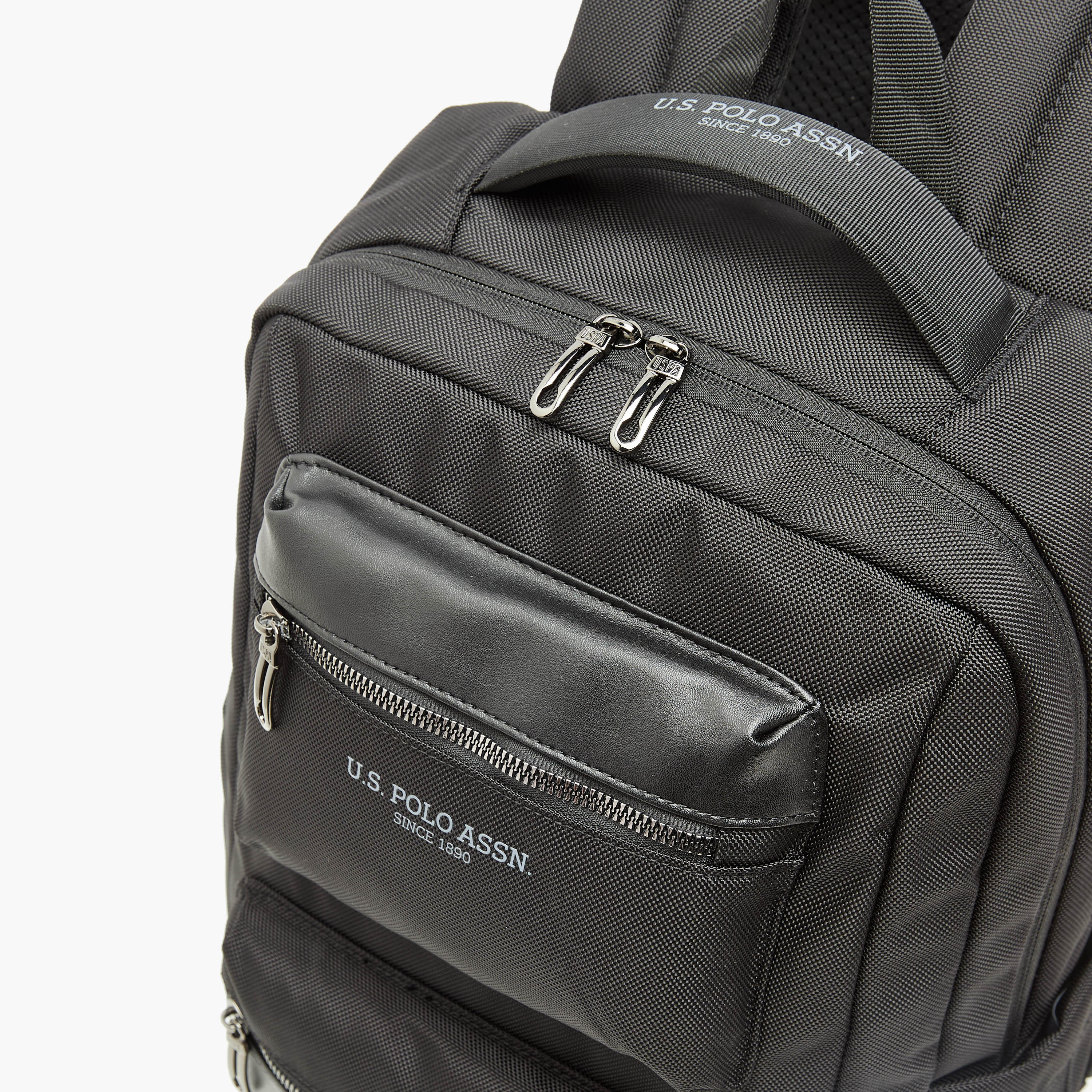 شنطة ظهر سادة بسحّاب إغلاق وحمّالات قابلة للتعديل من يو اس بولو أسن - 30x16x43 سم-men-bags-image-5