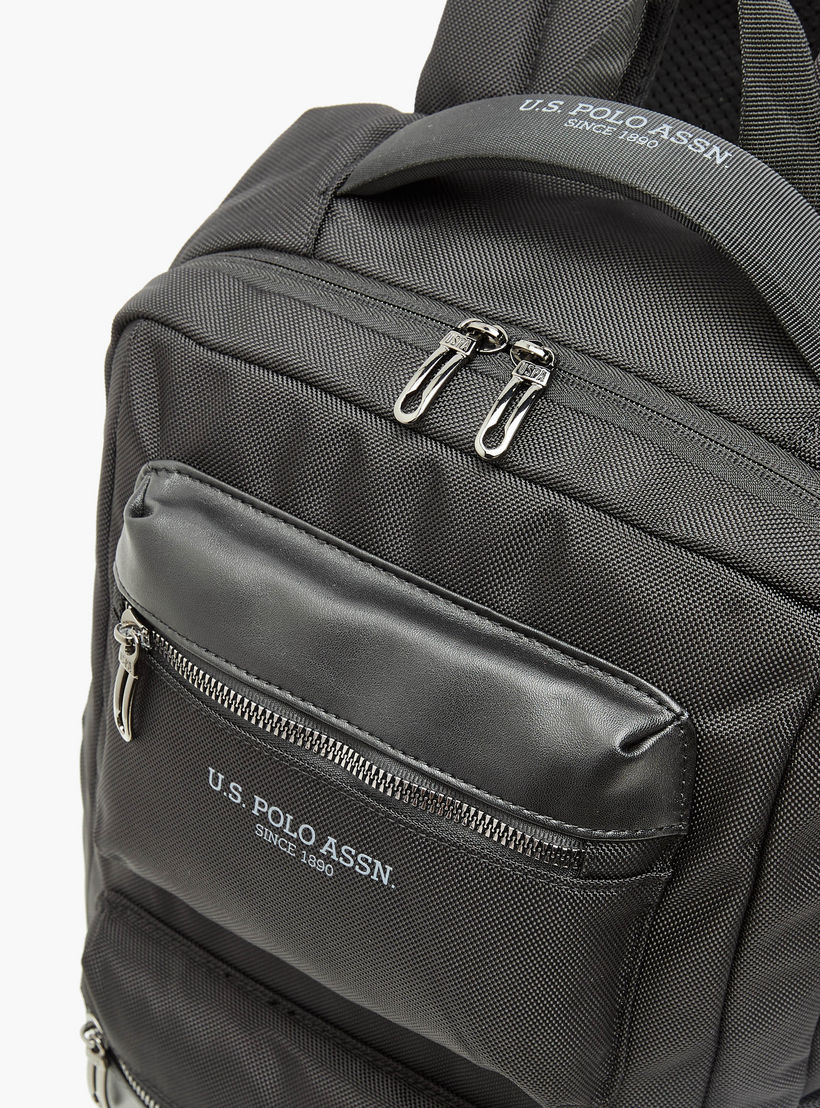 شنطة ظهر سادة بسحّاب إغلاق وحمّالات قابلة للتعديل من يو اس بولو أسن - 30x16x43 سم-men-bags-image-5