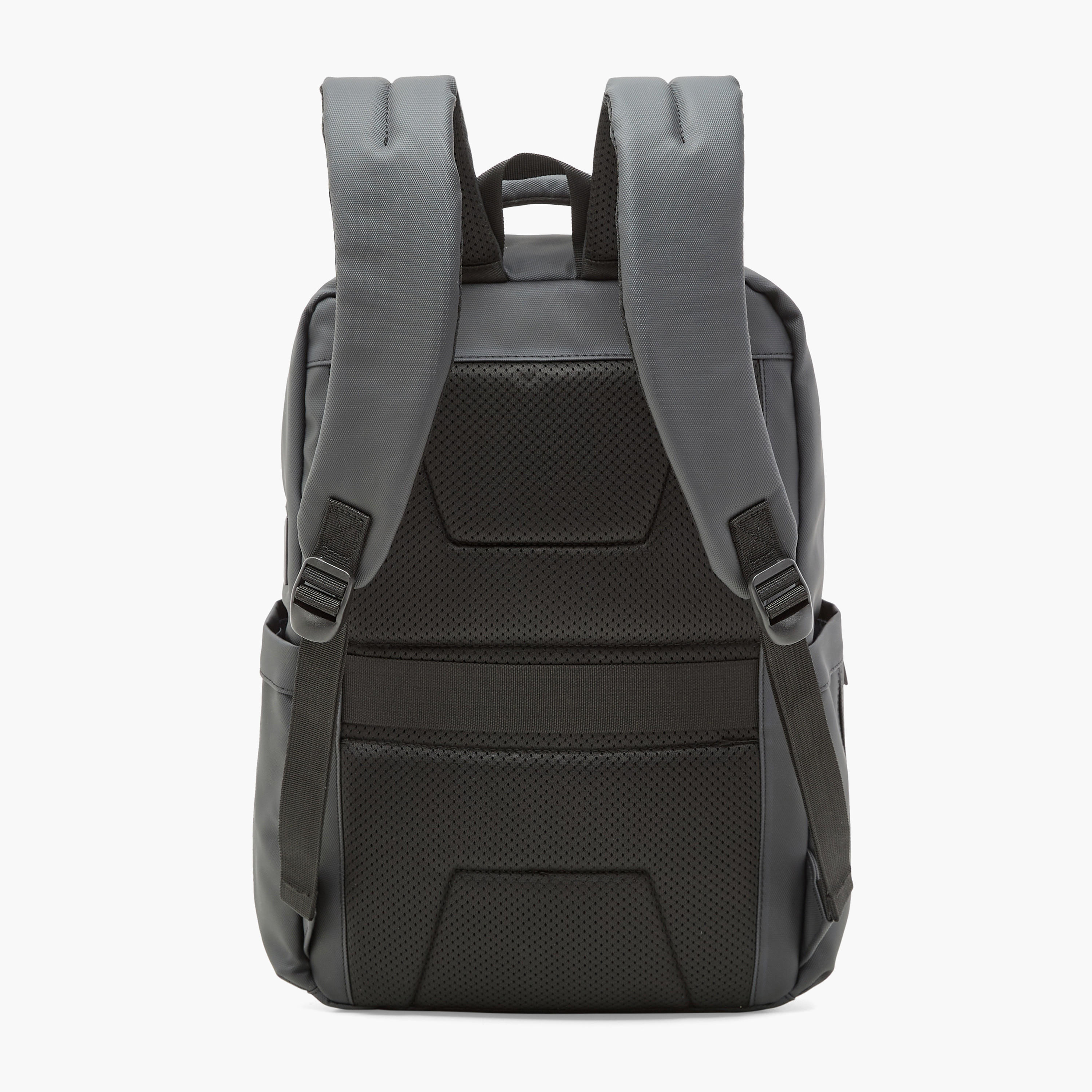 US POLO ASSN. Logo Print Laptop Backpack with Zip Closure - 30x15x43 cm-men-bags-image-4