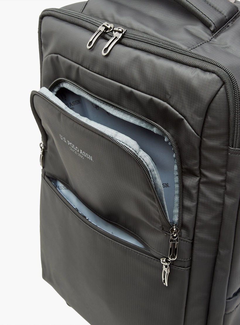 شنطة ظهر ترولي سادة 19 بوصة بحمالات كتف وعجلات من يو إس بولو إسن - 32x23x48 سم-men-bags-image-11