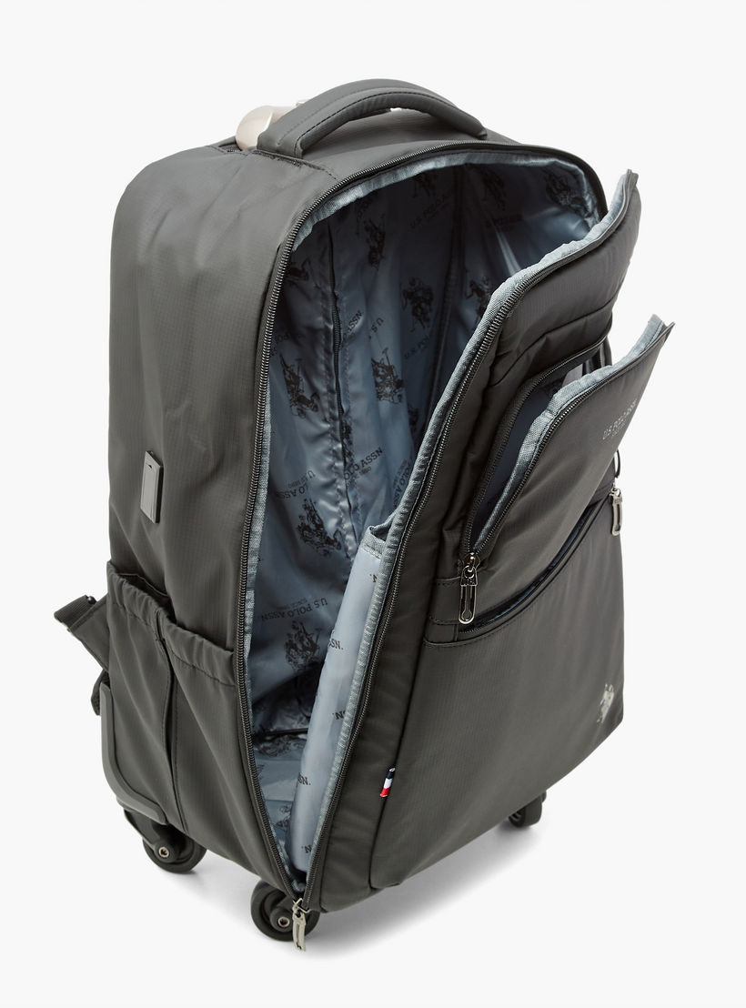 شنطة ظهر ترولي سادة 19 بوصة بحمالات كتف وعجلات من يو إس بولو إسن - 32x23x48 سم-men-bags-image-12