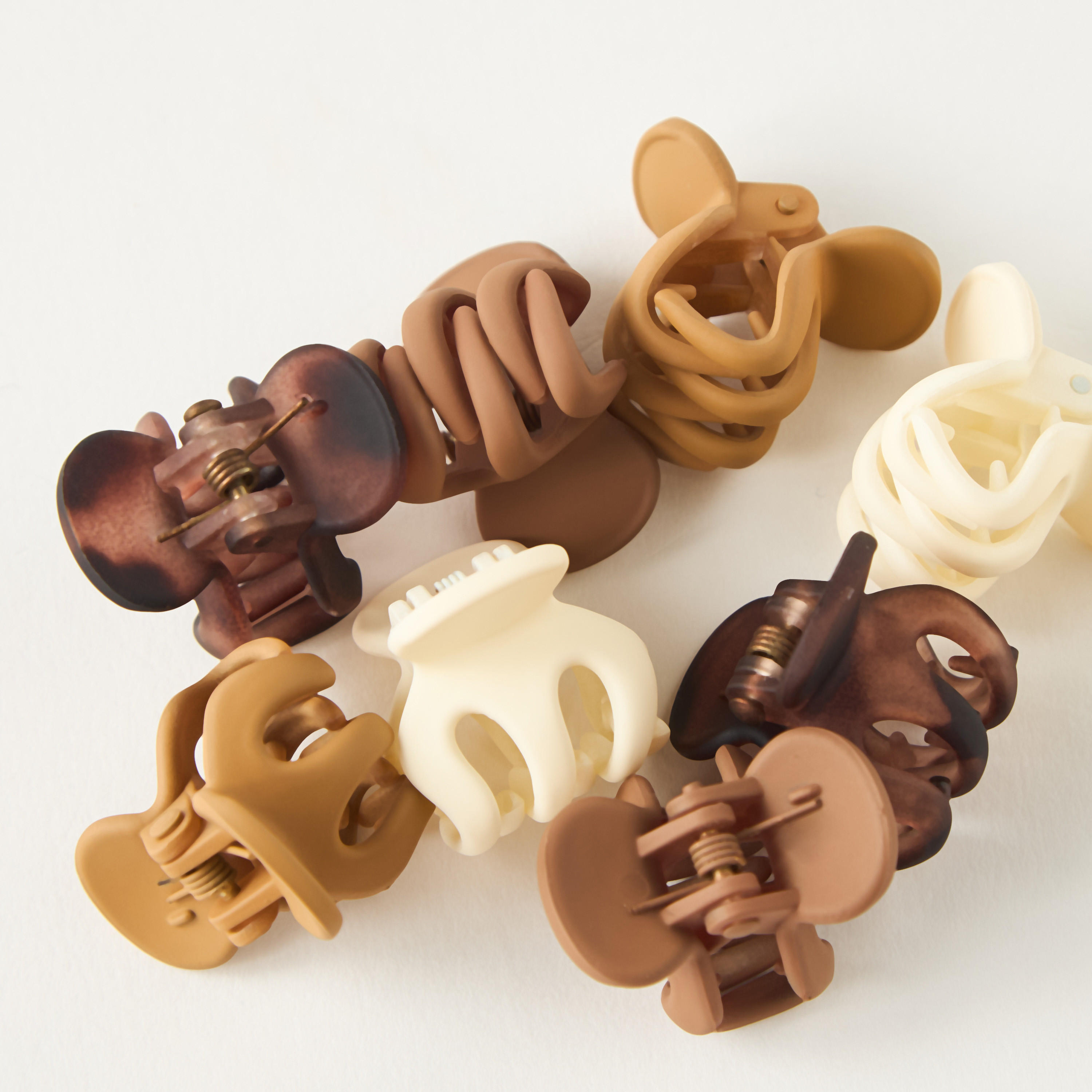 مشابك شعر سادة - طقم 8 قطع-women-hairaccessories-clamps-image-3