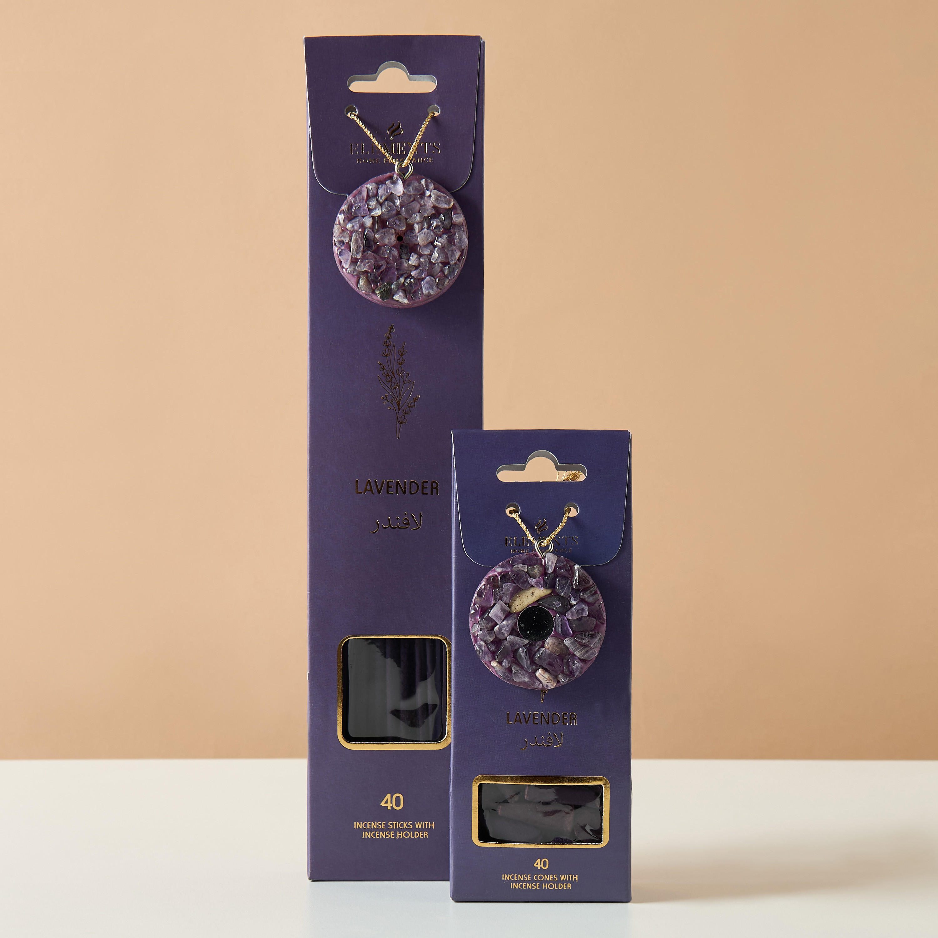 Elements Lavender Incense Cone with Holder - Set of 40-household-homefragrance-potpourri-image-5