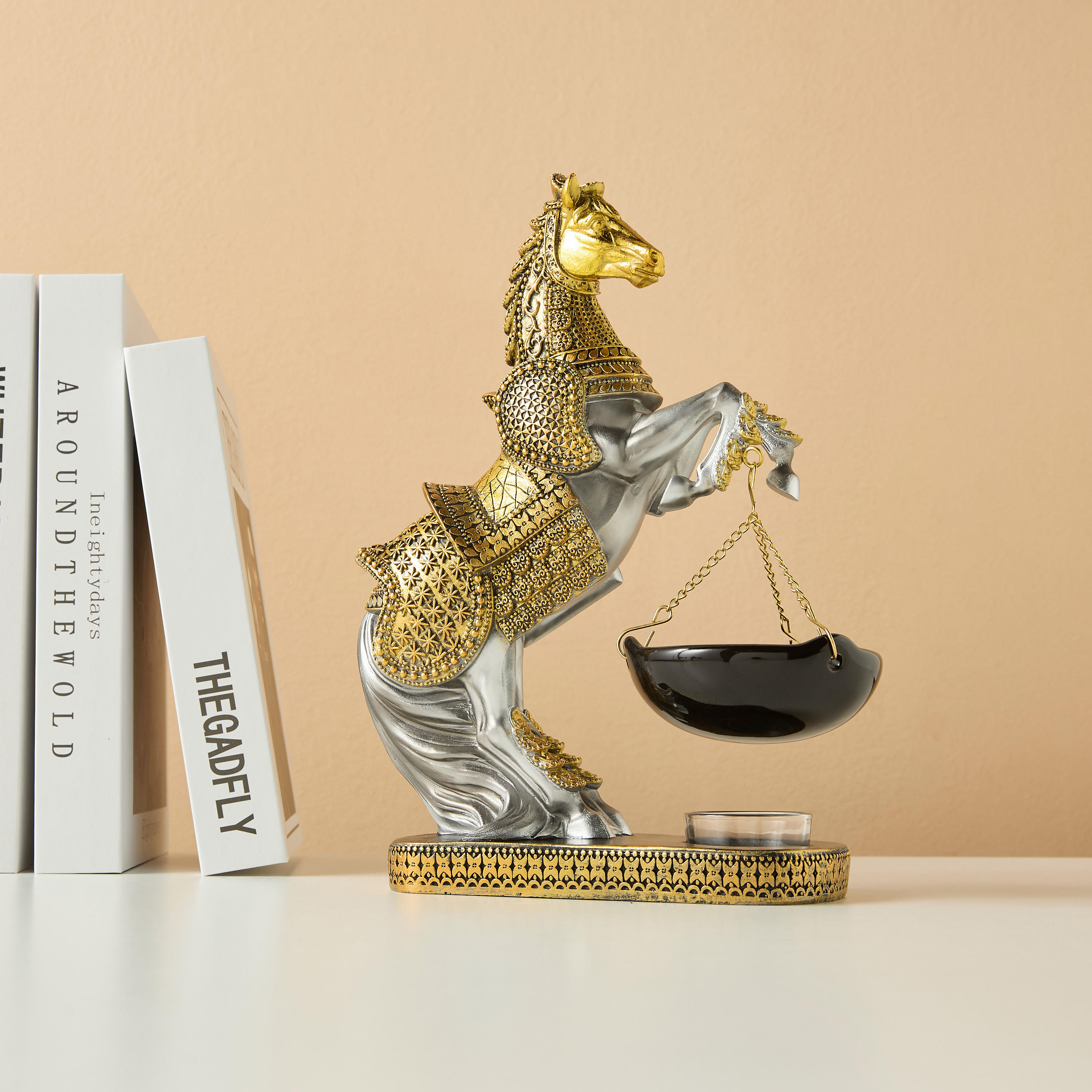 War Horse Ceramic Oil Burner - 19x9x28 cms-household-homefragrance-burners-image-1