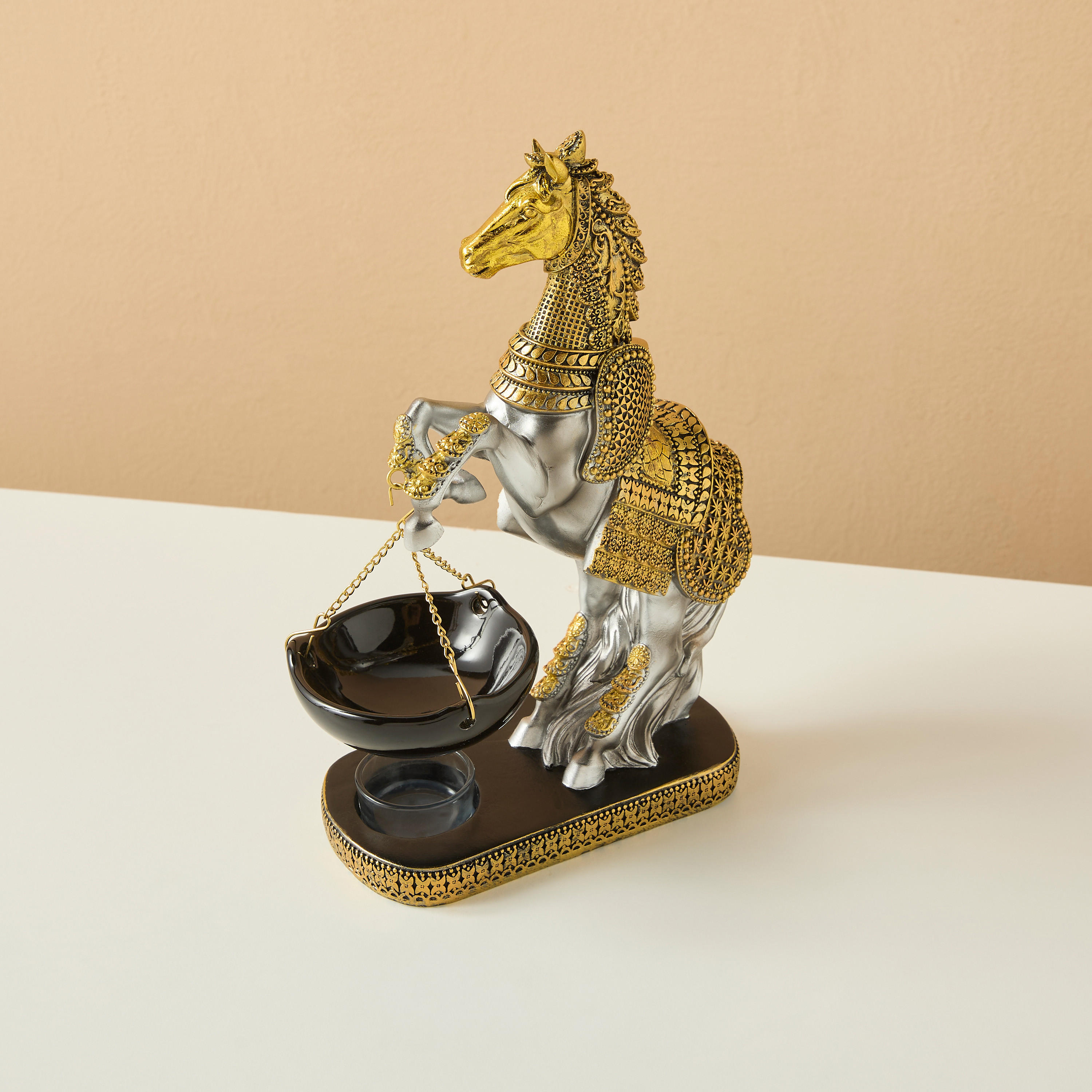 War Horse Ceramic Oil Burner - 19x9x28 cms-household-homefragrance-burners-image-2