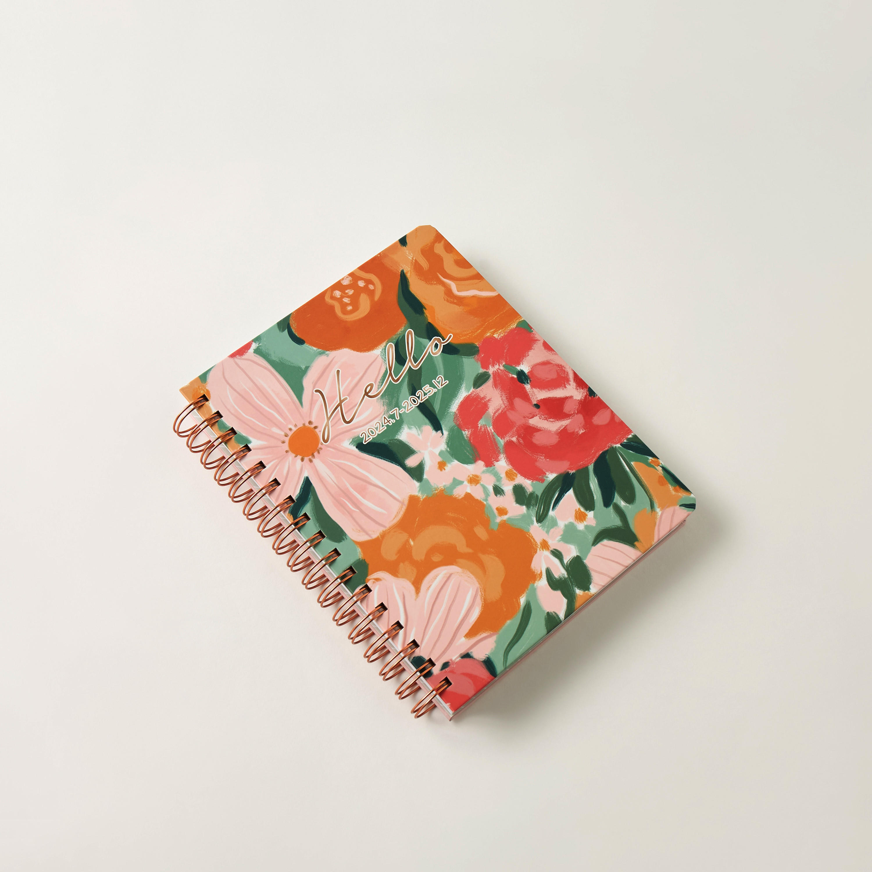 Floral Print A5 Spiral Journal-school-stationery-notebooks-image-2