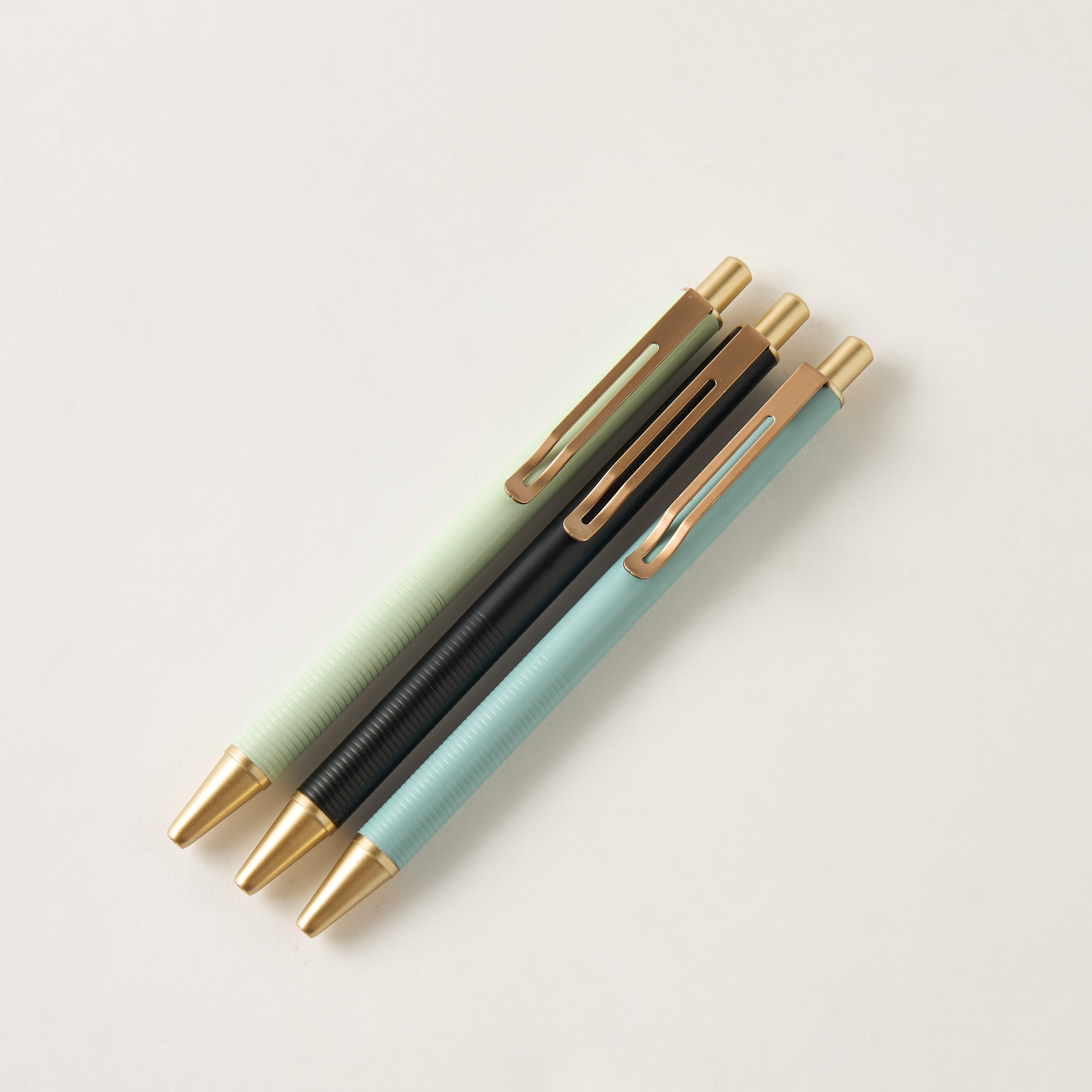 Ribbed Metal Ball Pen - Set of 3-school-stationery-pensandpencils-image-2