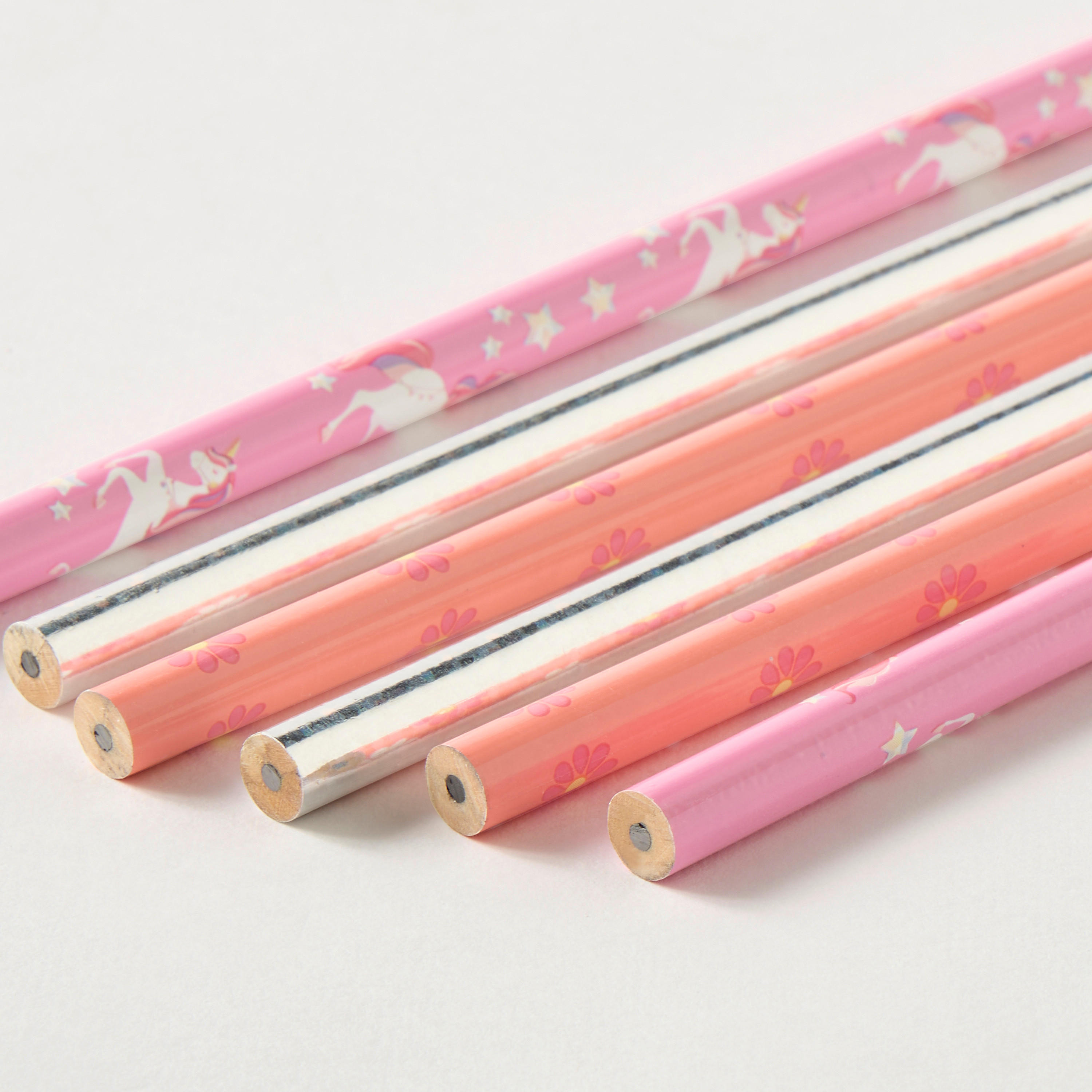 Printed Wood Pencil with Eraser - Set of 6-school-stationery-pensandpencils-image-3