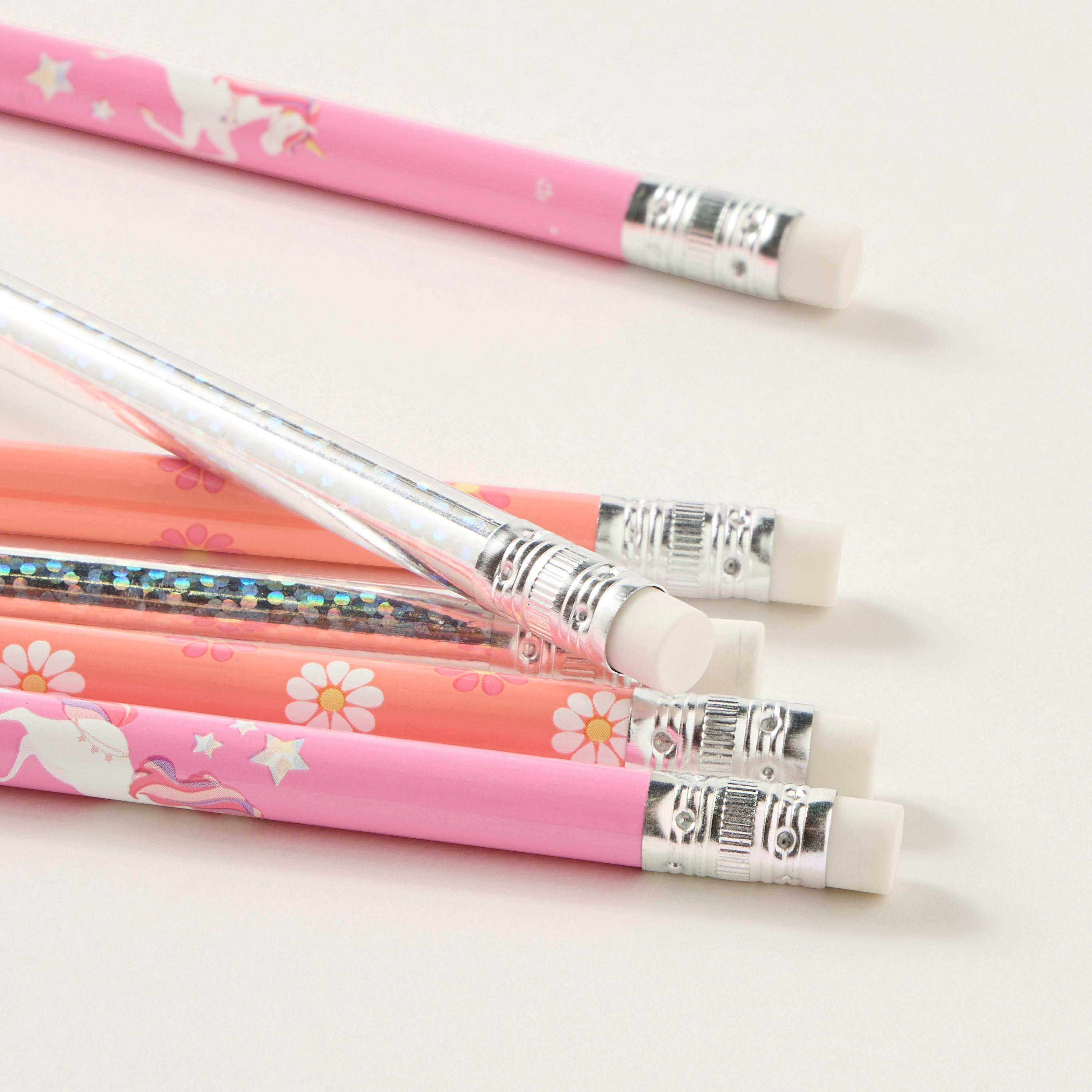 Printed Wood Pencil with Eraser - Set of 6-school-stationery-pensandpencils-image-4