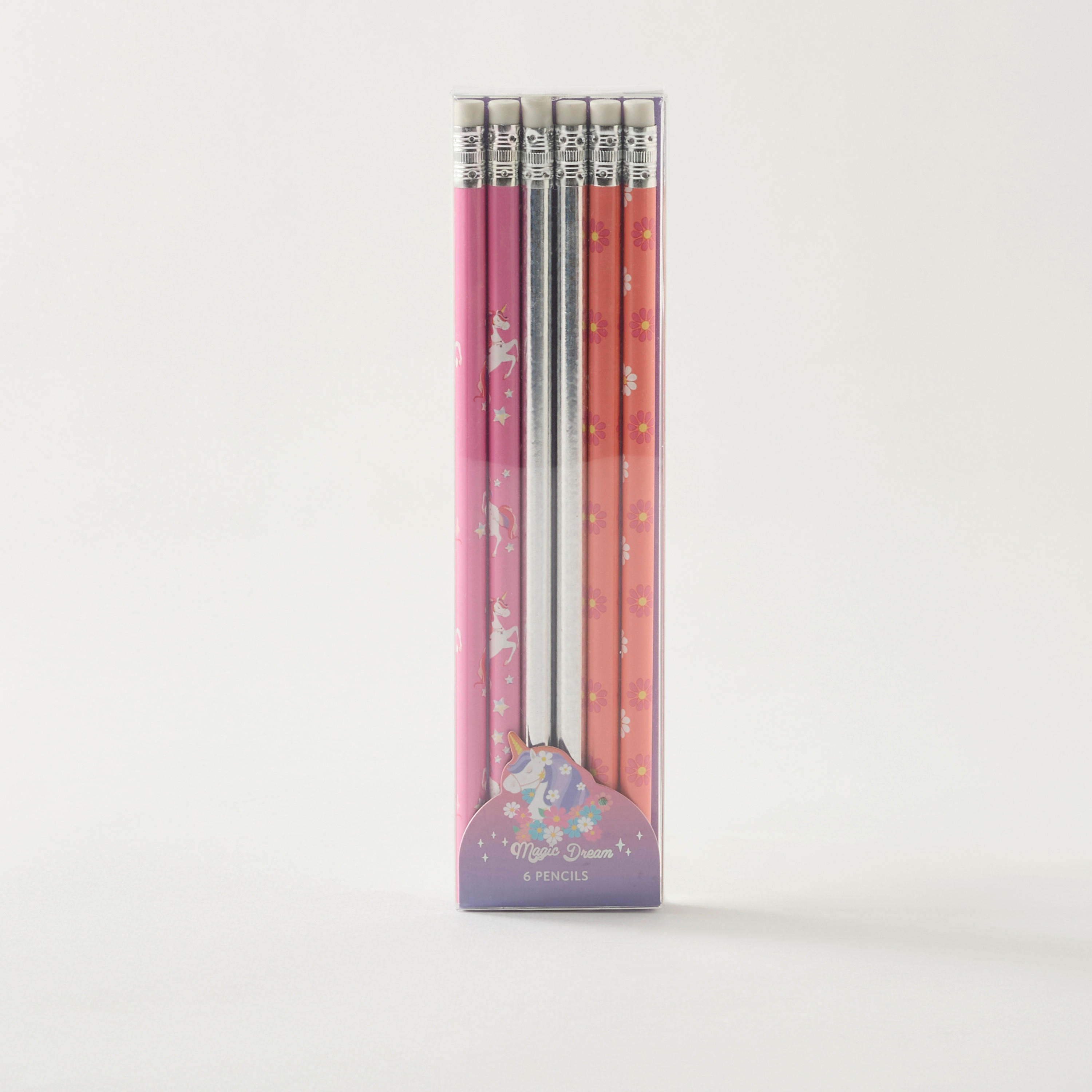 Printed Wood Pencil with Eraser - Set of 6-school-stationery-pensandpencils-image-5