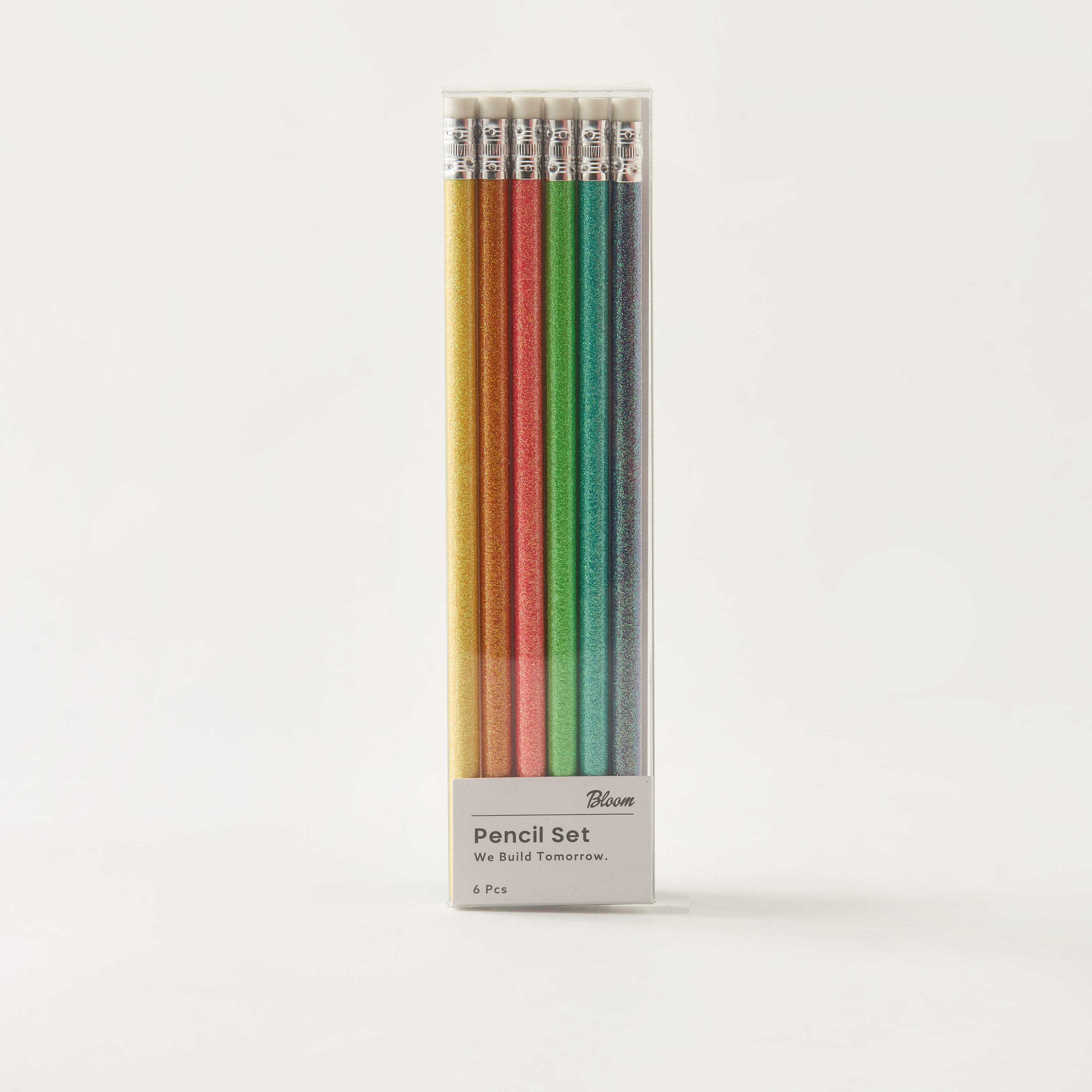 Glitter Print Wooden Pencil - Set of 6-school-stationery-pensandpencils-image-4