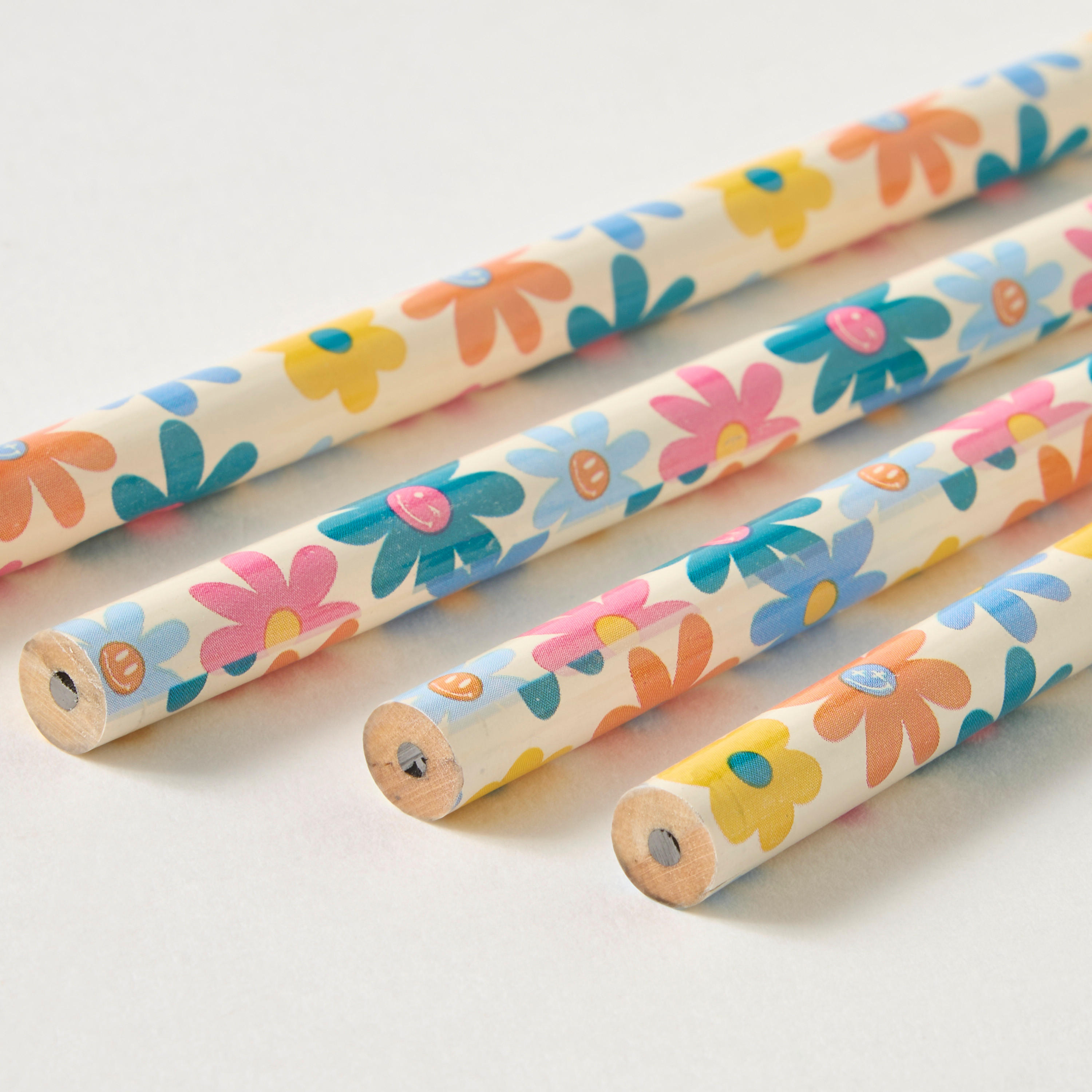 Floral Print Wood Pencil with Eraser - Set of 24-school-stationery-pensandpencils-image-3
