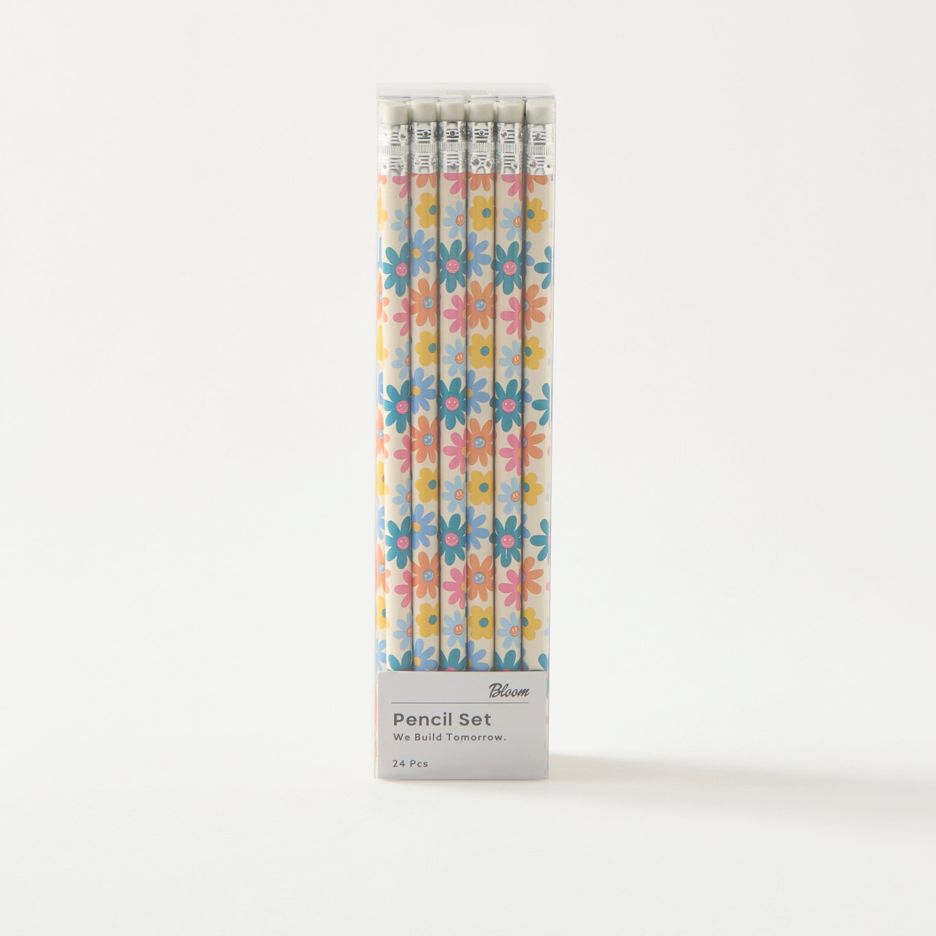 Floral Print Wood Pencil with Eraser - Set of 24-school-stationery-pensandpencils-image-5