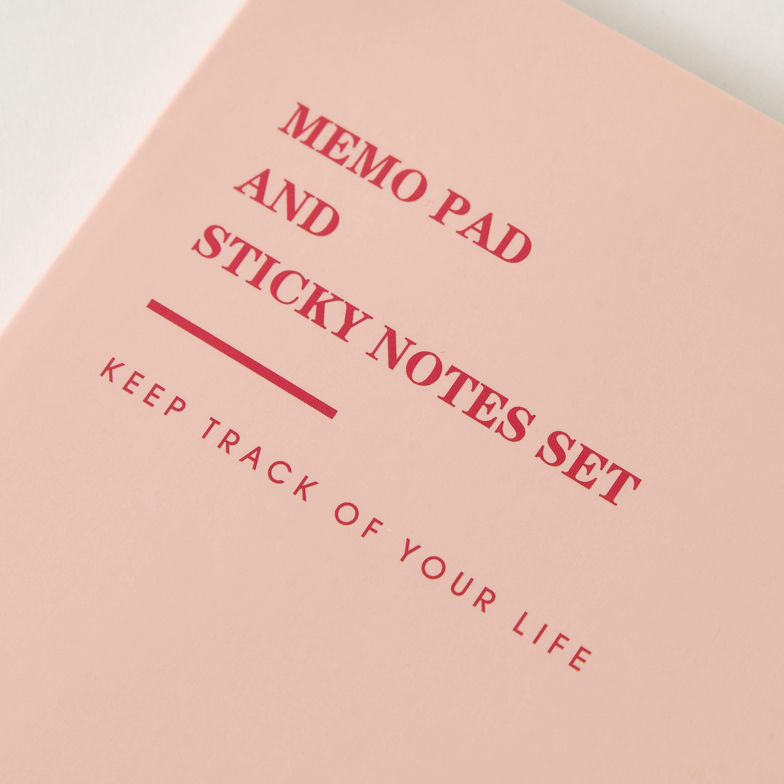 Slogan Print 8-Piece Memo Pad and Sticky Notes Set-school-stationery-sets-image-3