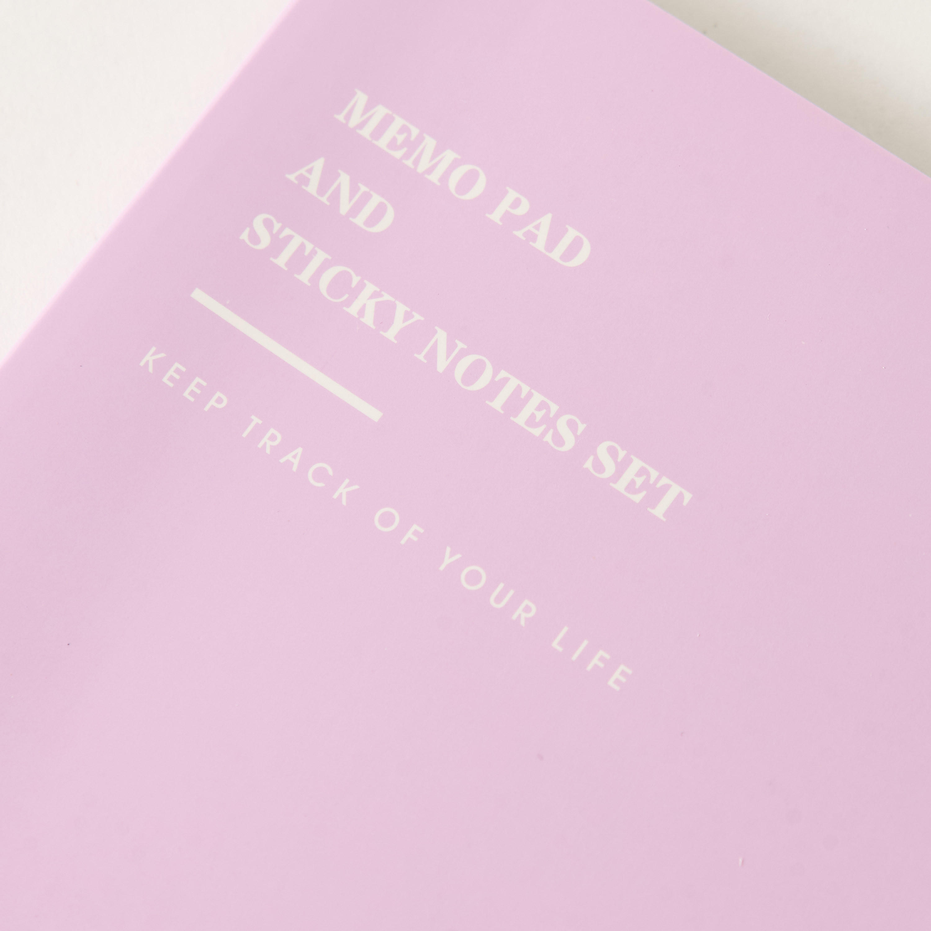 Slogan Print 8-Piece Memo Pad and Sticky Notes Set-school-stationery-sets-image-3