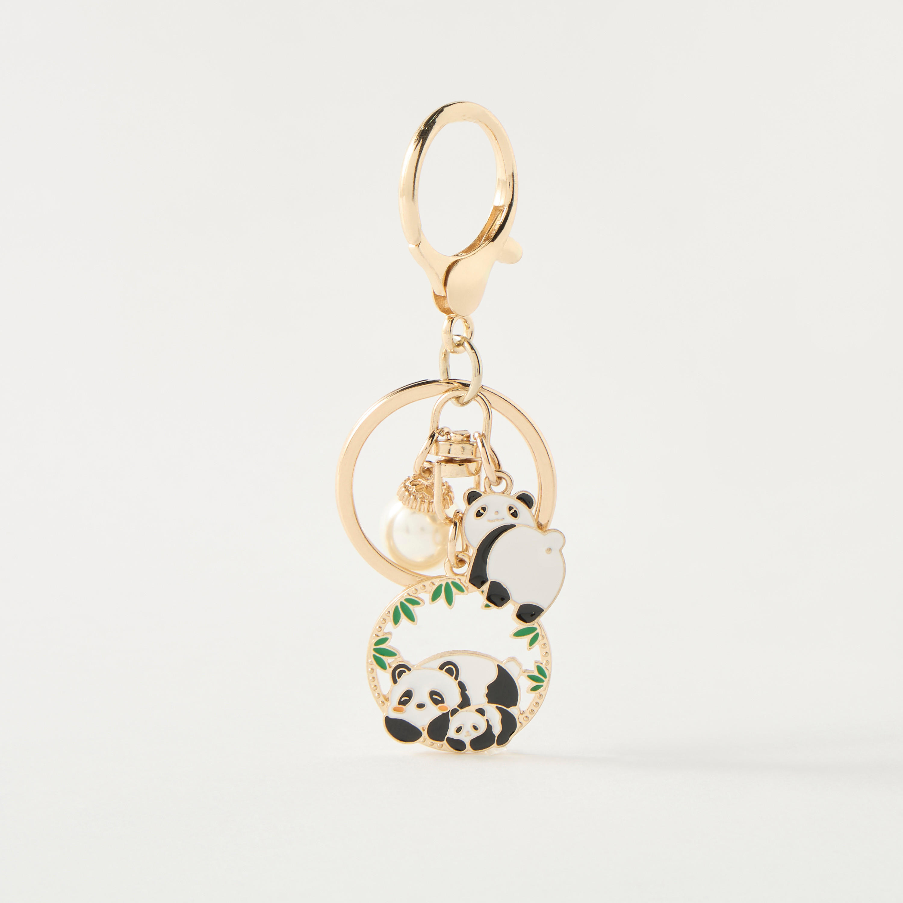 Panda Charm Keychain with Hook-girls-accessories-keyringsandbagcharms-image-1