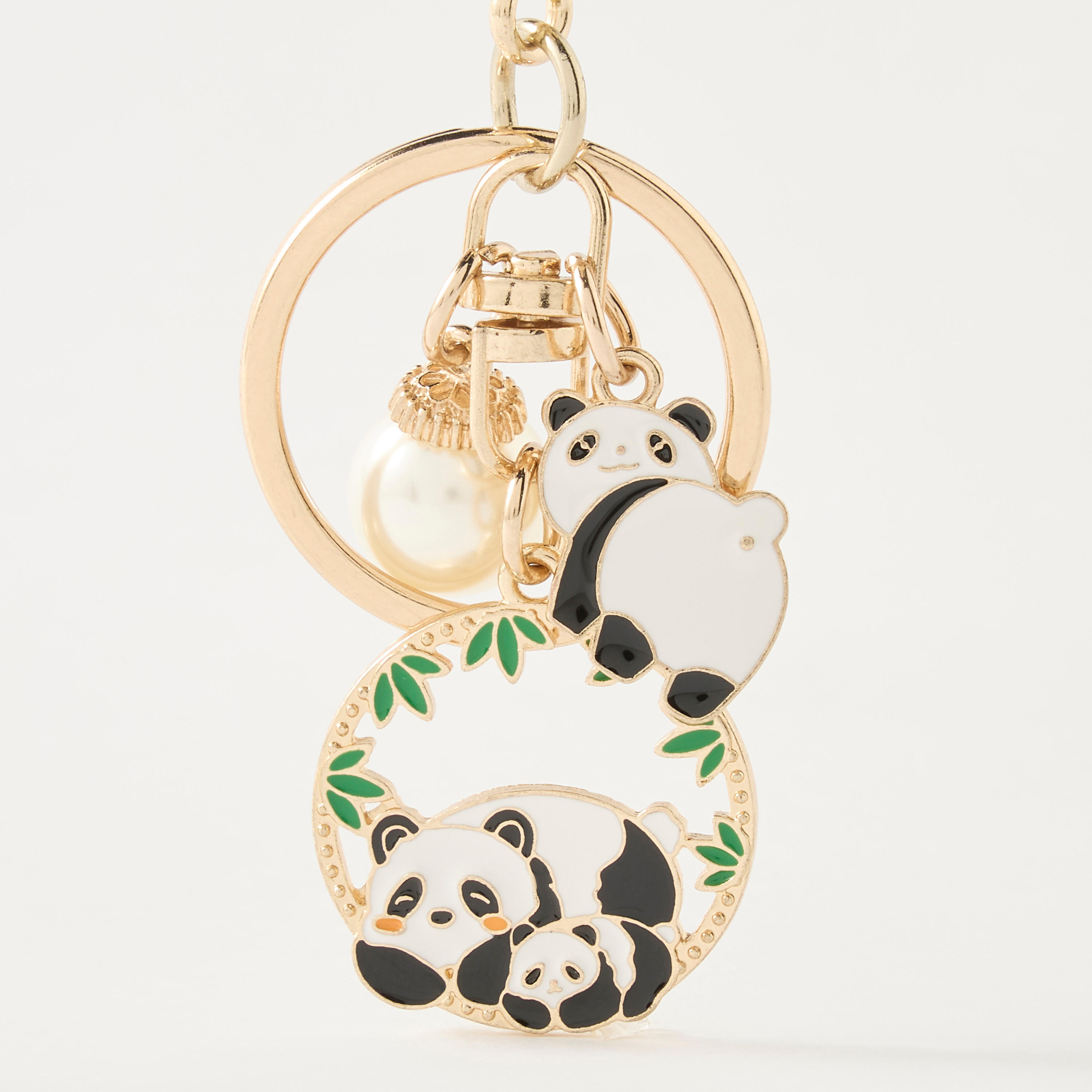 Panda Charm Keychain with Hook-girls-accessories-keyringsandbagcharms-image-2