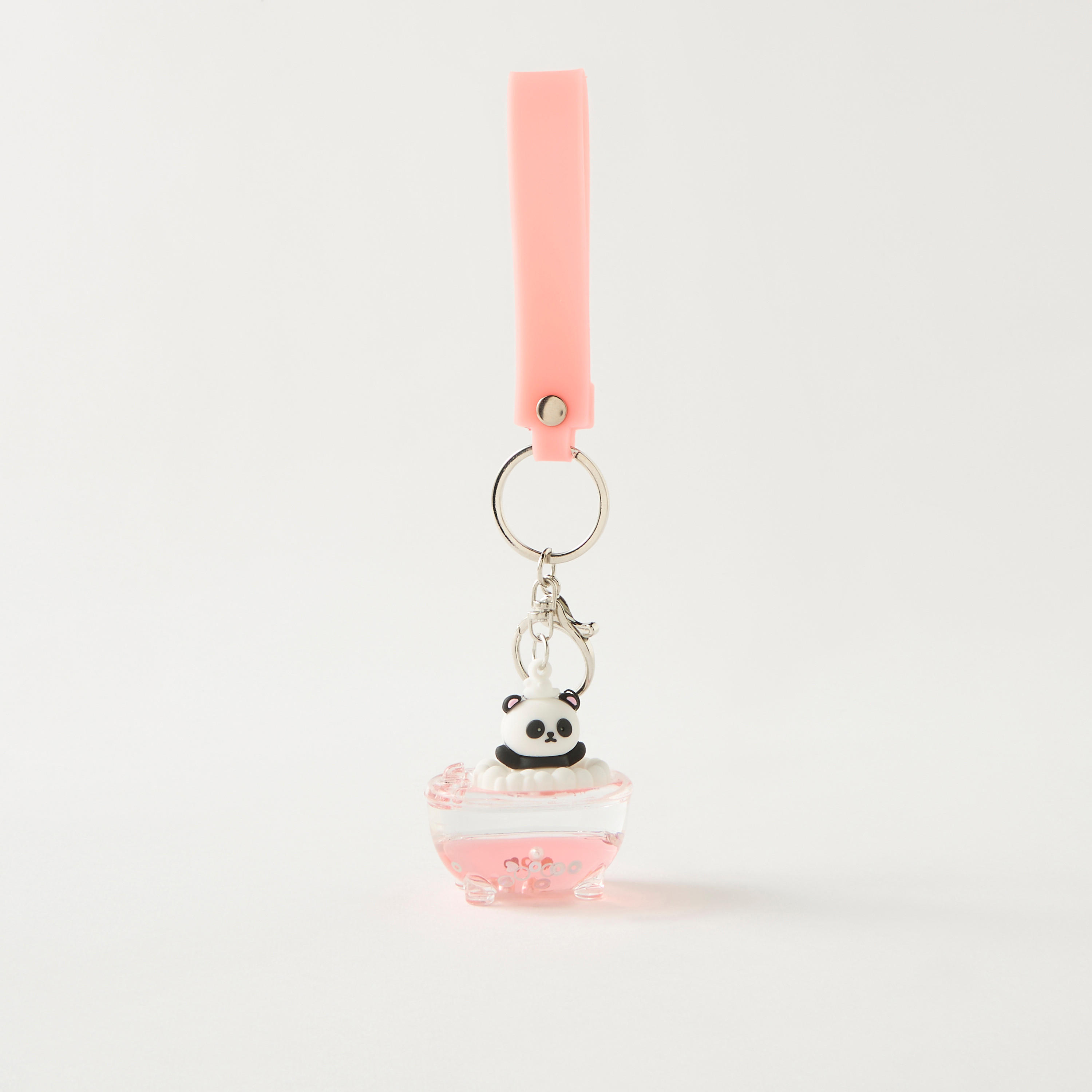 Panda Charm Keychain with Hook and Strap-girls-accessories-keyringsandbagcharms-image-1