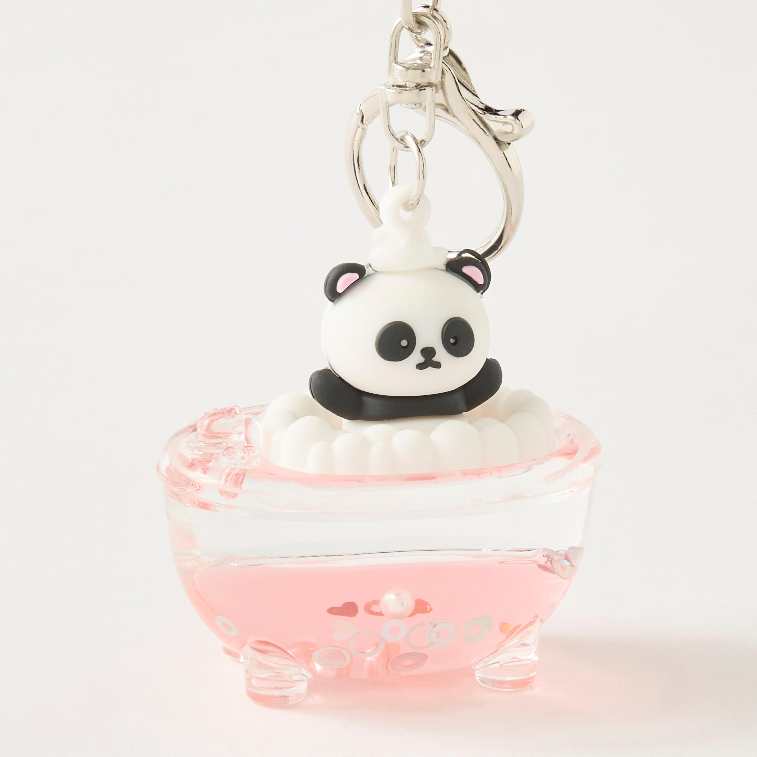 Panda Charm Keychain with Hook and Strap-girls-accessories-keyringsandbagcharms-image-2