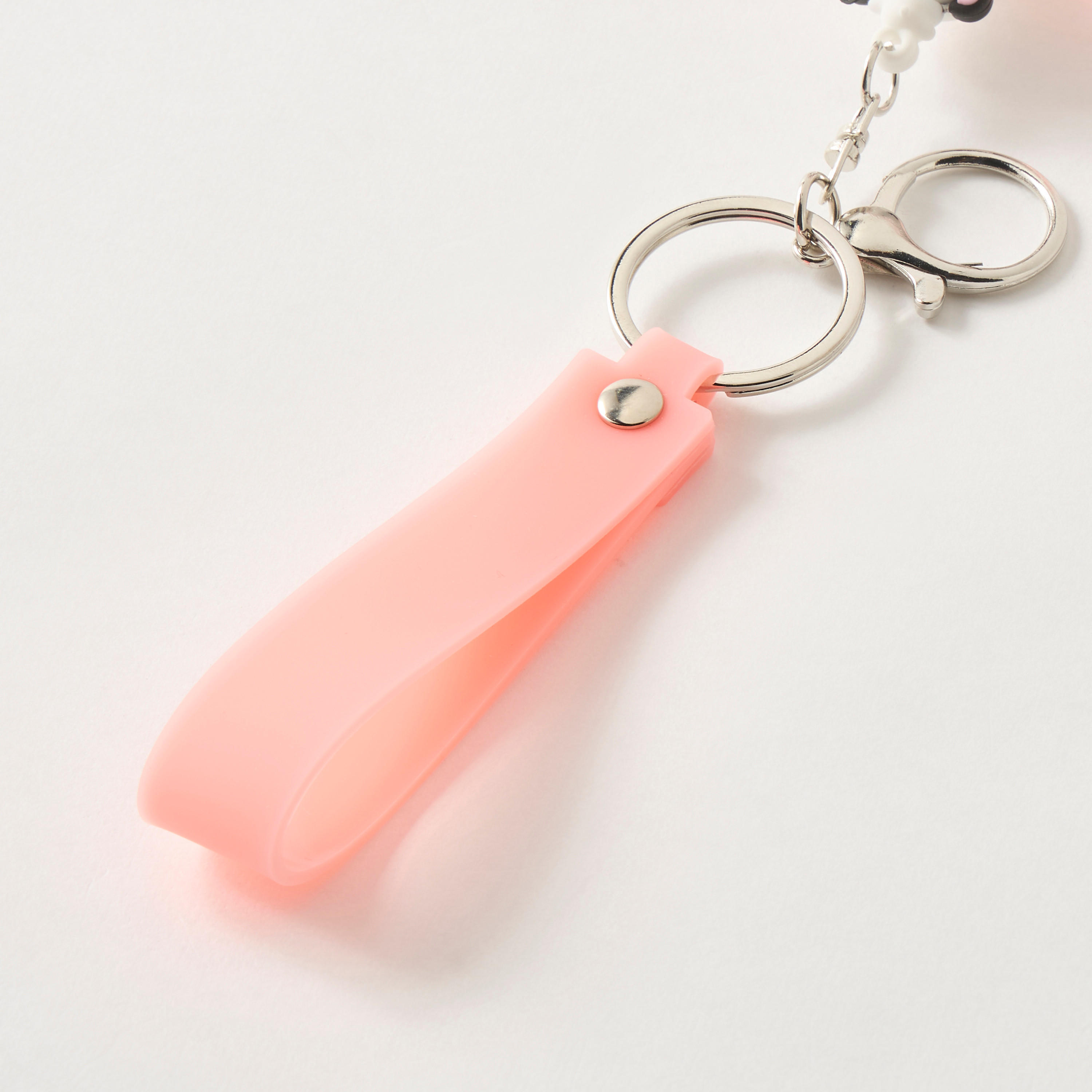 Panda Charm Keychain with Hook and Strap-girls-accessories-keyringsandbagcharms-image-3