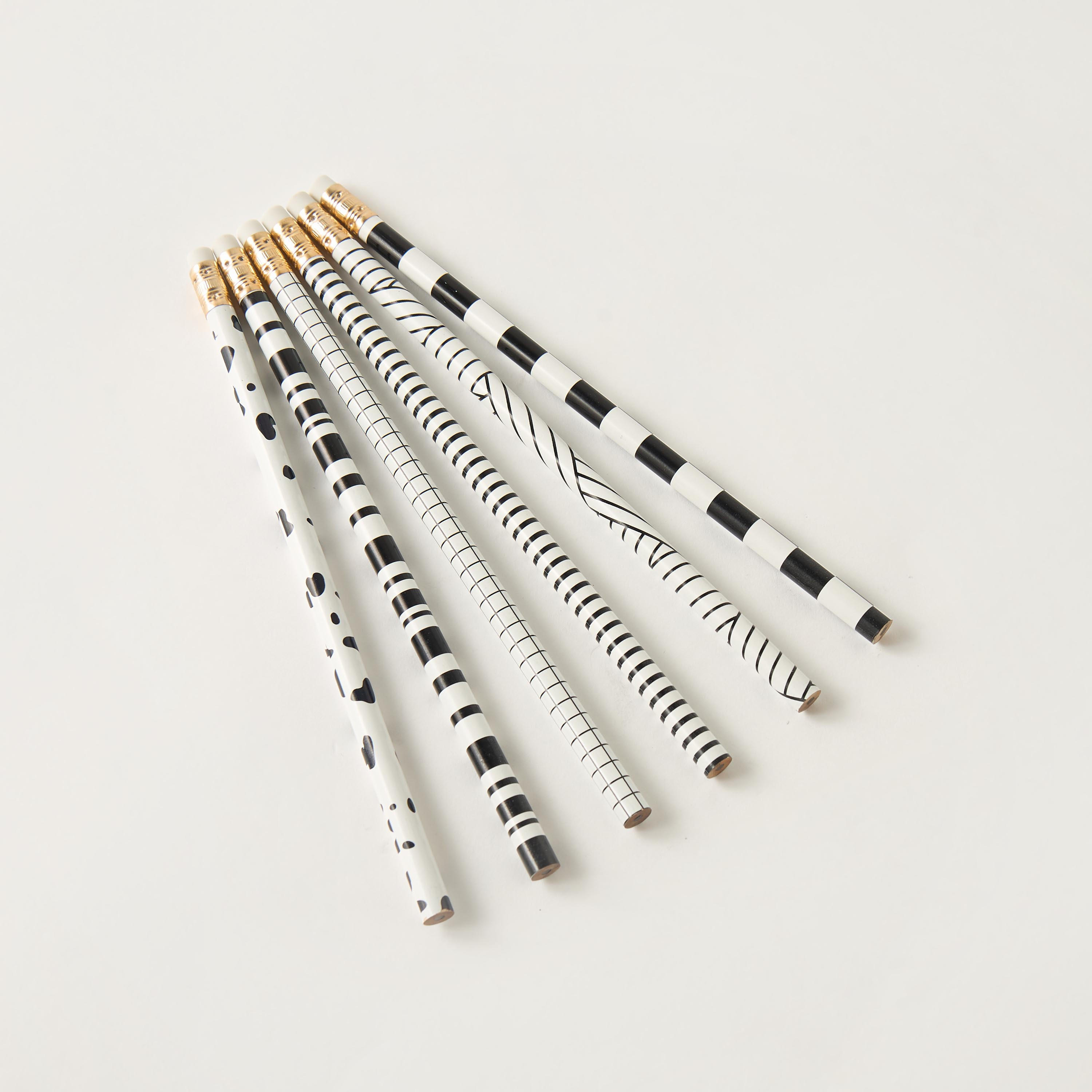 Printed Wooden Pencil - Set of 6-school-stationery-pensandpencils-image-1