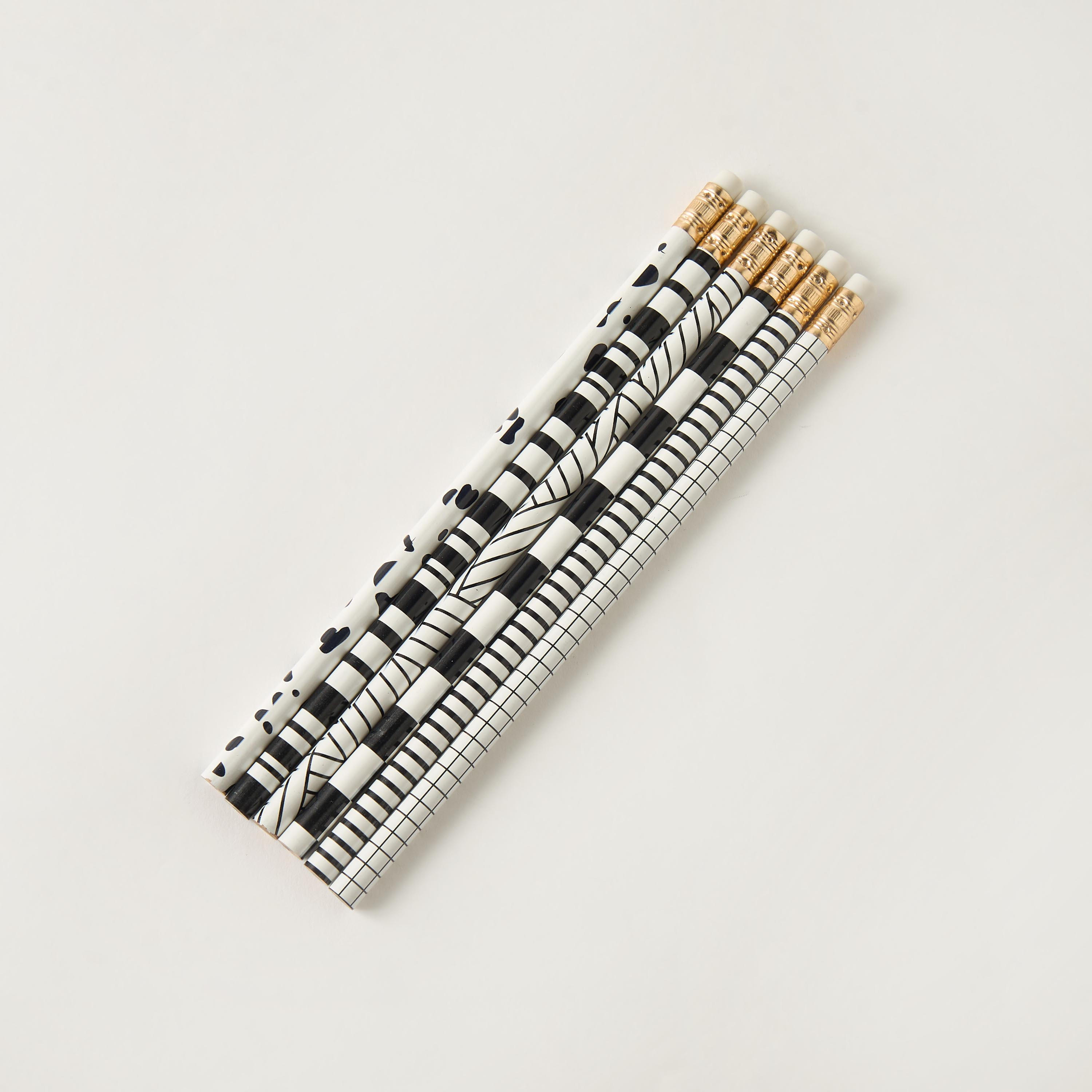 Printed Wooden Pencil - Set of 6-school-stationery-pensandpencils-image-2