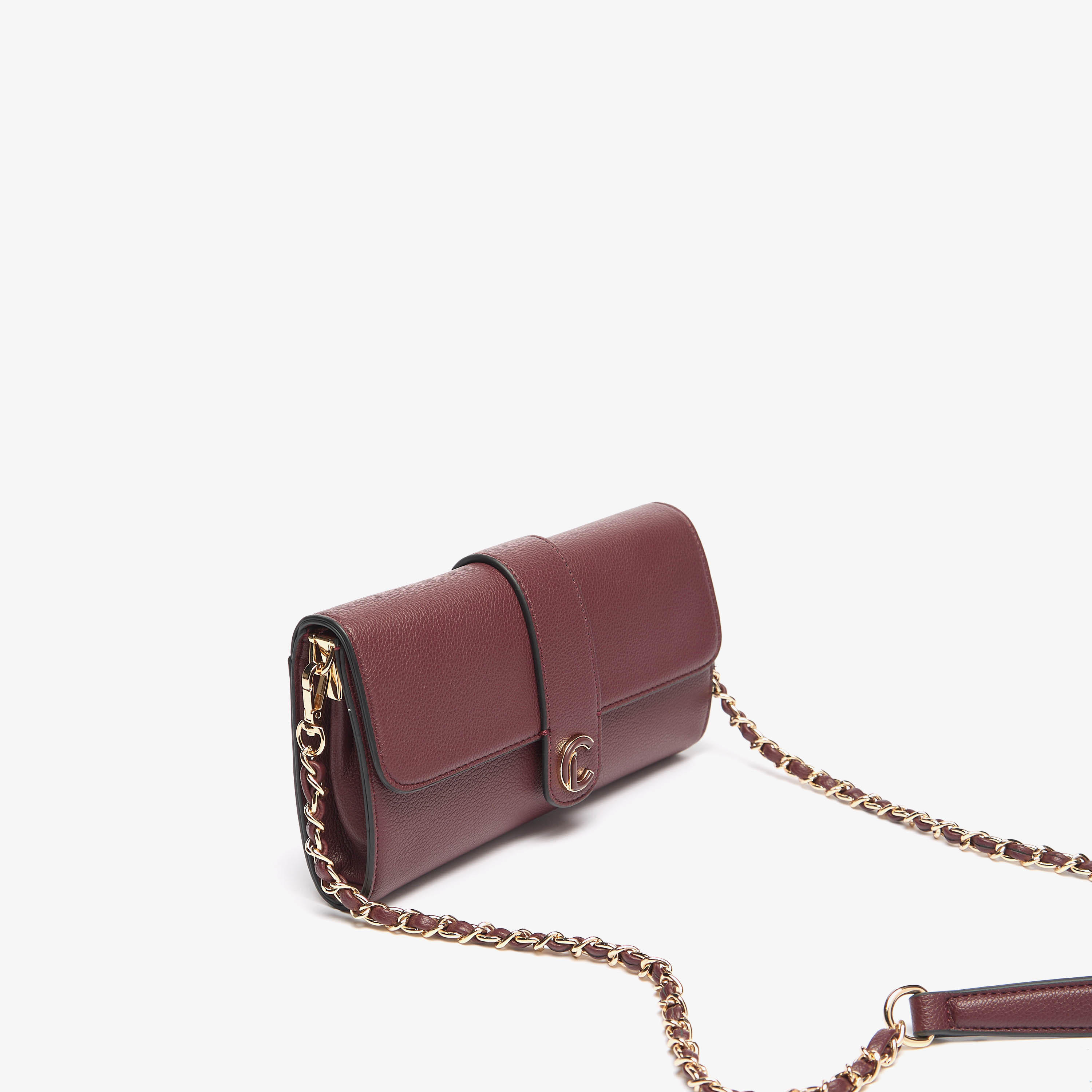 شنطة كروس بودي سادة بحزام سلسلة وزر إغلاق من لو كونفورت-women-bagsandwallets-handbags-image-2