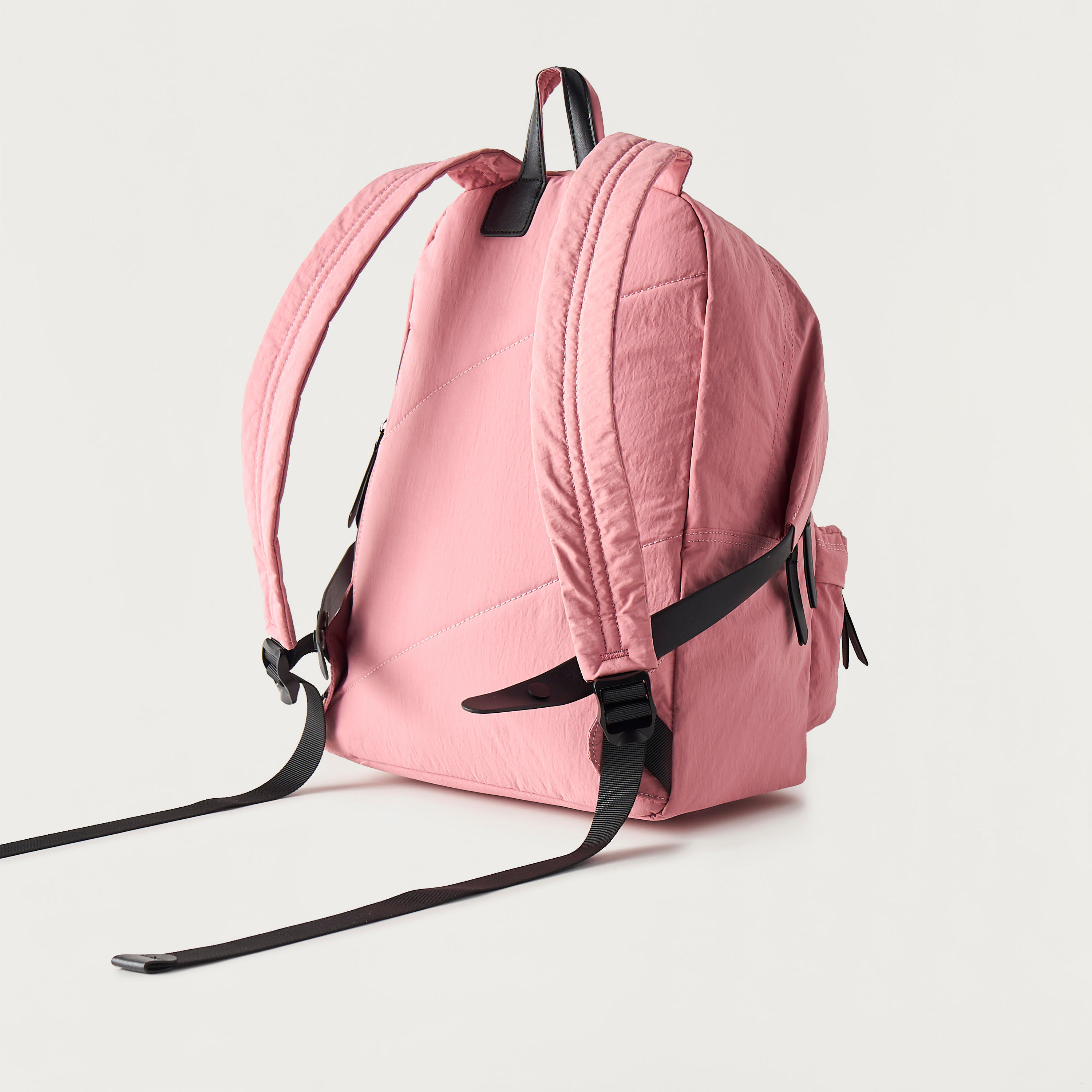 شنطة ظهر سادة بسحّاب إغلاق وحمّالات قابلة للتعديل من باجكو - 38x13x40 سم-women-bagsandwallets-backpacks-image-3
