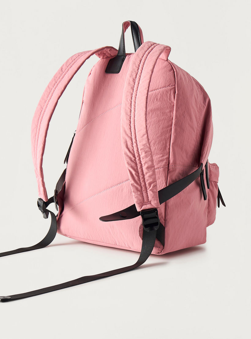 شنطة ظهر سادة بسحّاب إغلاق وحمّالات قابلة للتعديل من باجكو - 38x13x40 سم-women-bagsandwallets-backpacks-image-3