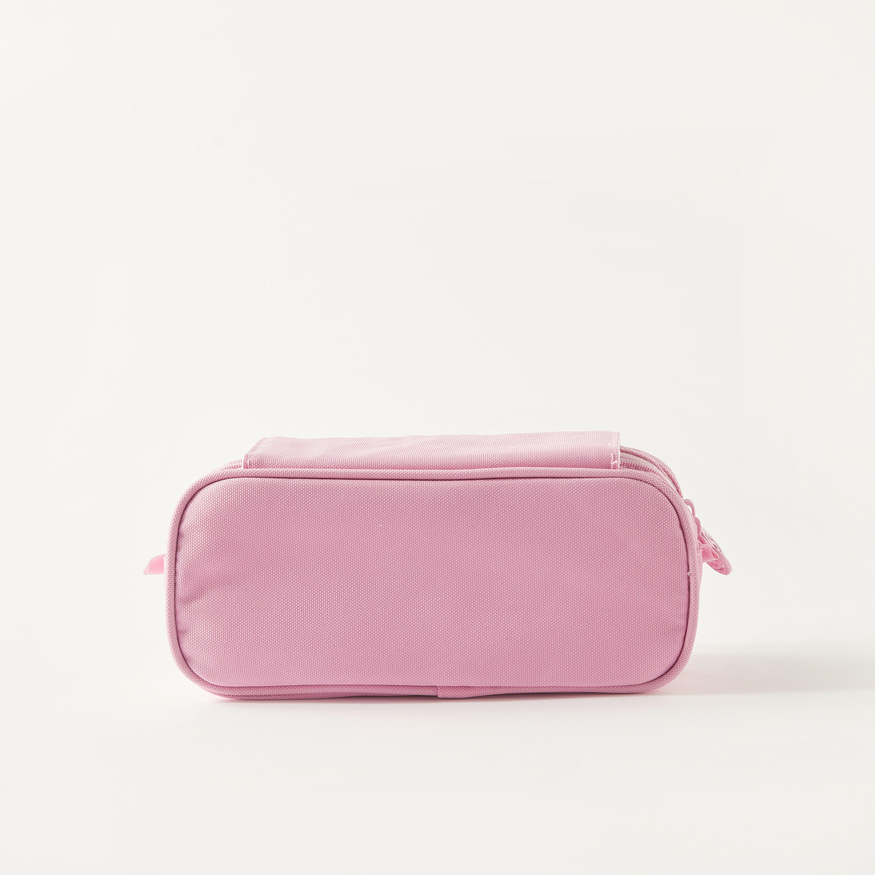 Solid 3-Compartment Pencil Case with Flap Closure-school-stationery-pencilcases-image-5